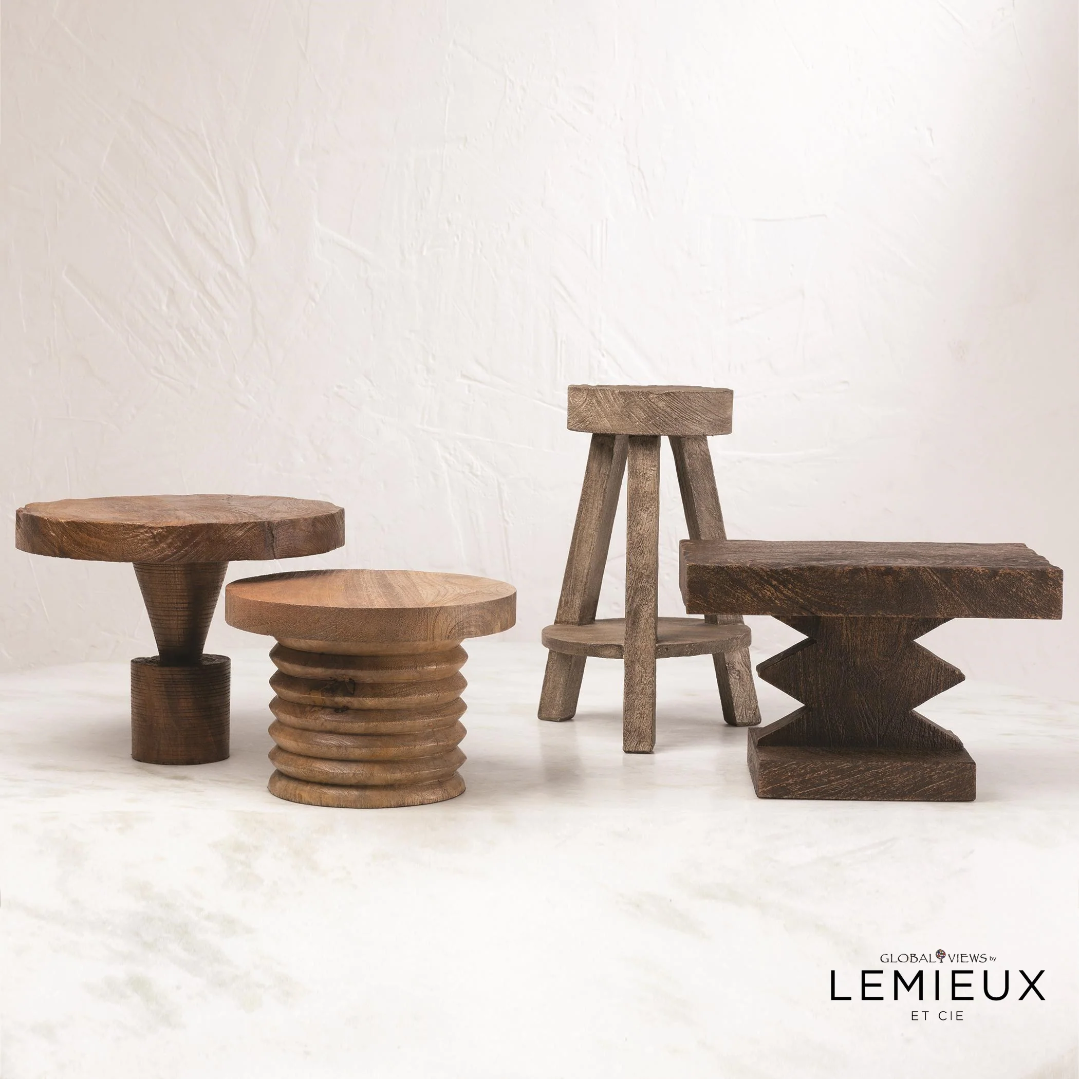 Lemieux Et Cie Davin Wood Pedestal - Image 3