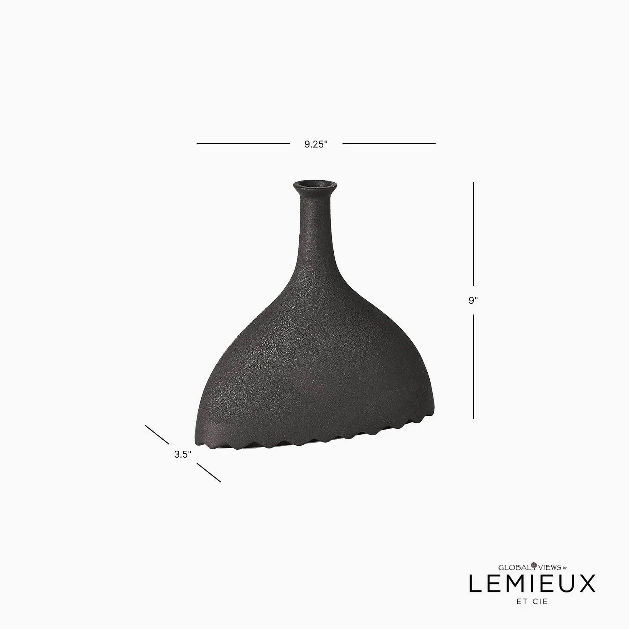 Lemieux Et Cie Noelle Geometric Vase-Black - Image 4