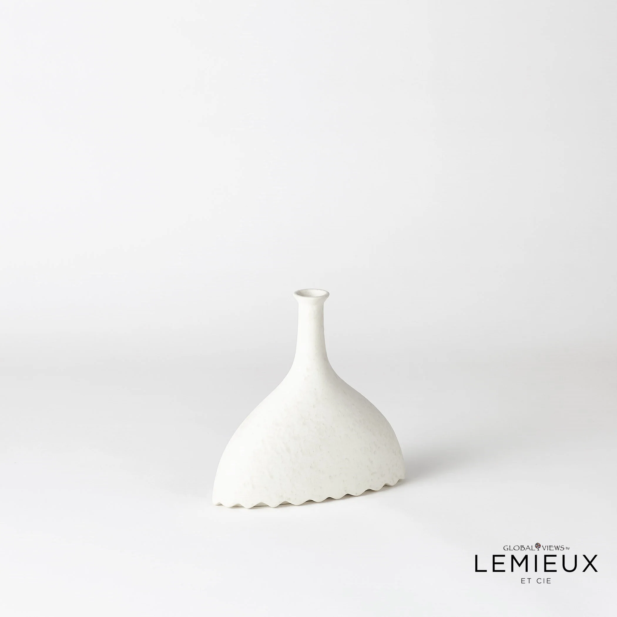 Lemieux Et Cie Noelle Geometric Vase-White - Image 3
