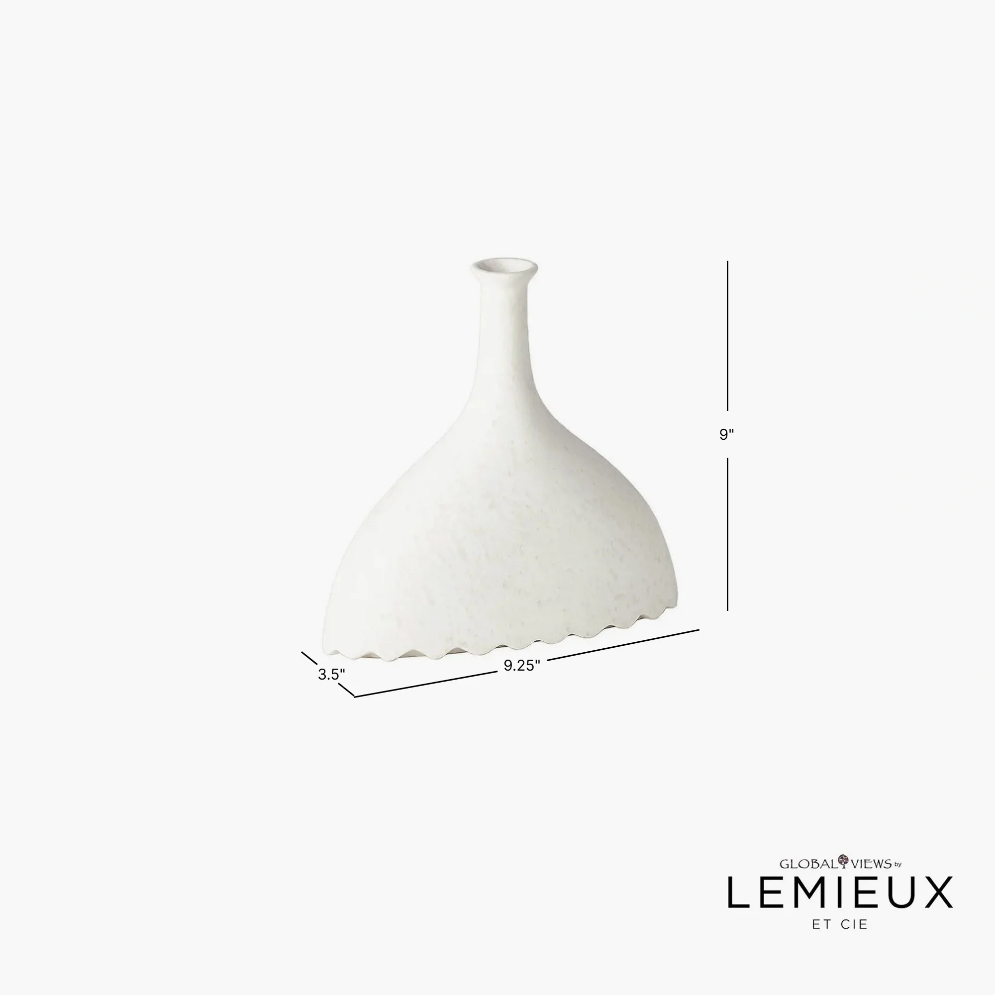 Lemieux Et Cie Noelle Geometric Vase-White - Image 5