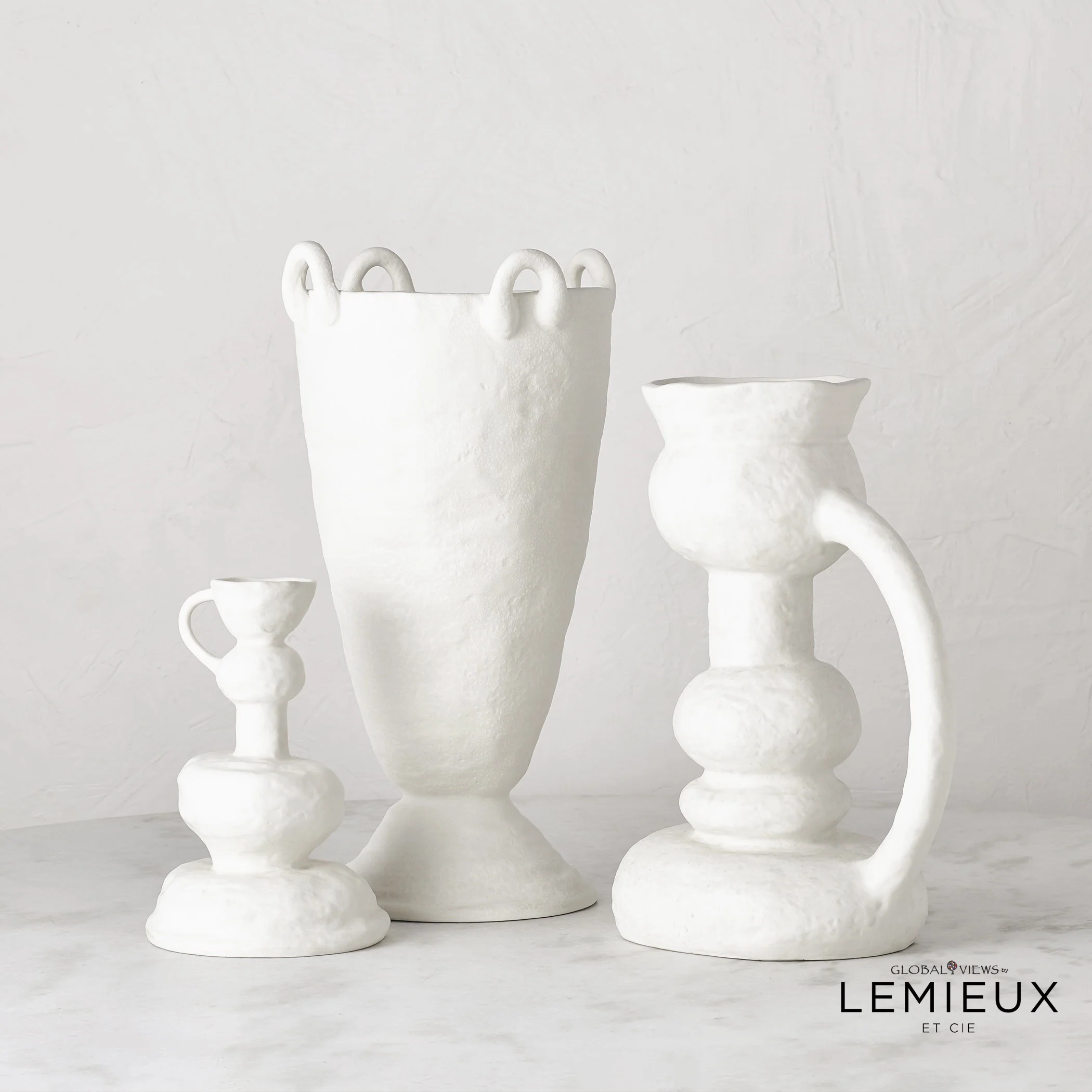 Lemieux Et Cie Remi Vase-White - Image 3