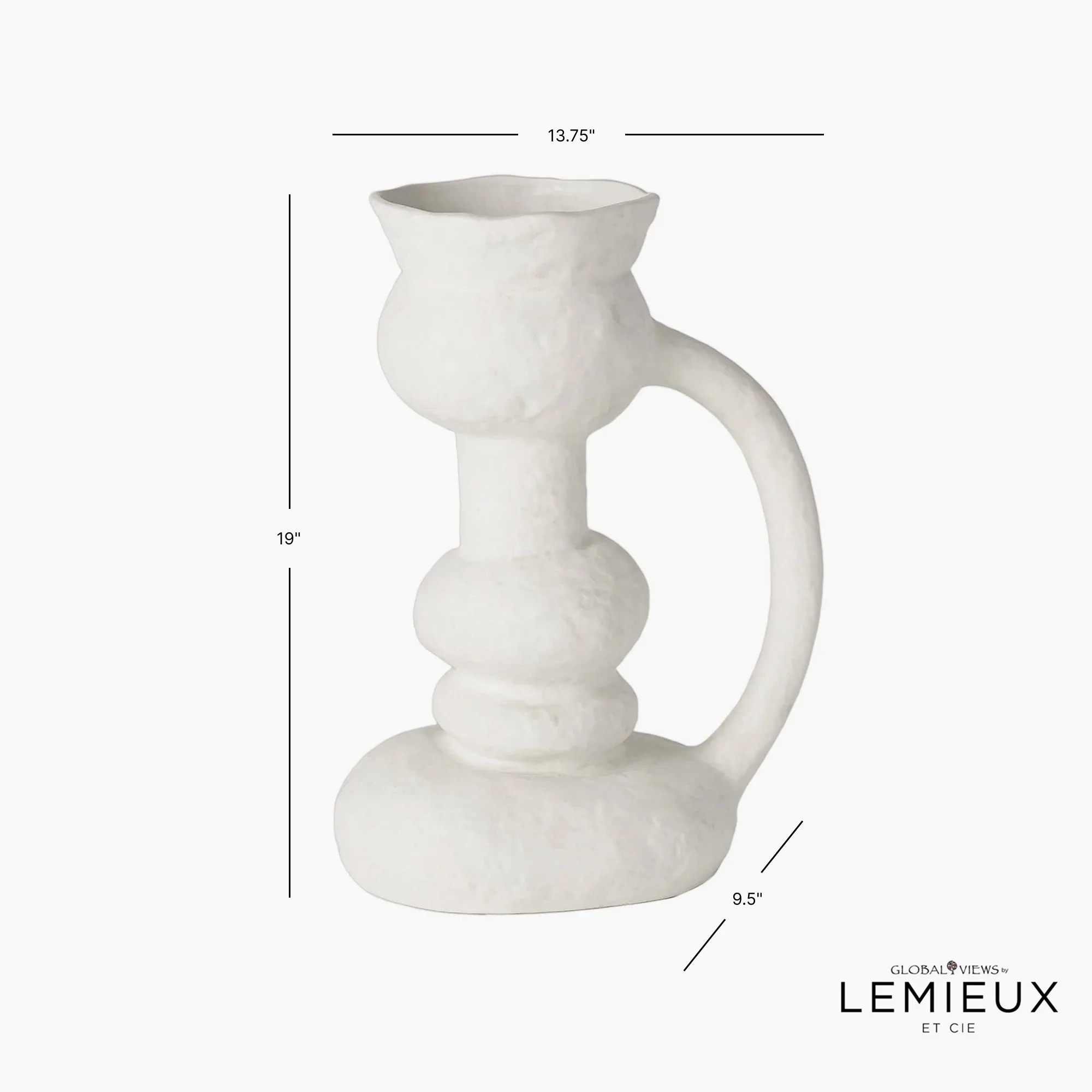 Lemieux Et Cie Remi Vase-White - Image 5