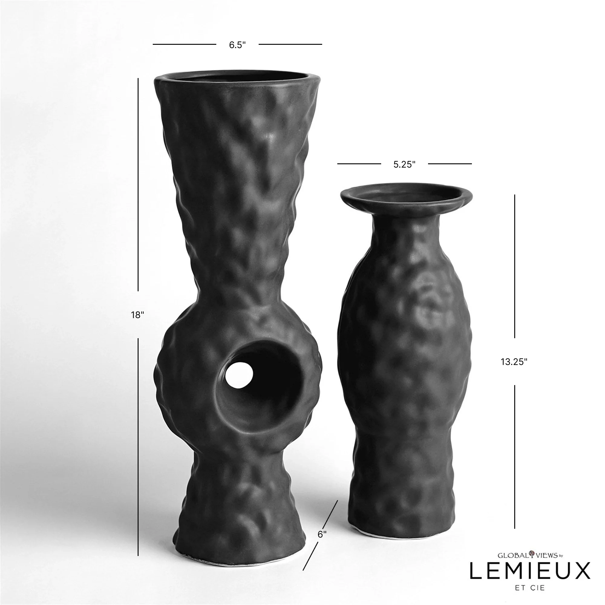 Lemieux Et Cie Volcanic Vases - Black Volcano - Image 7