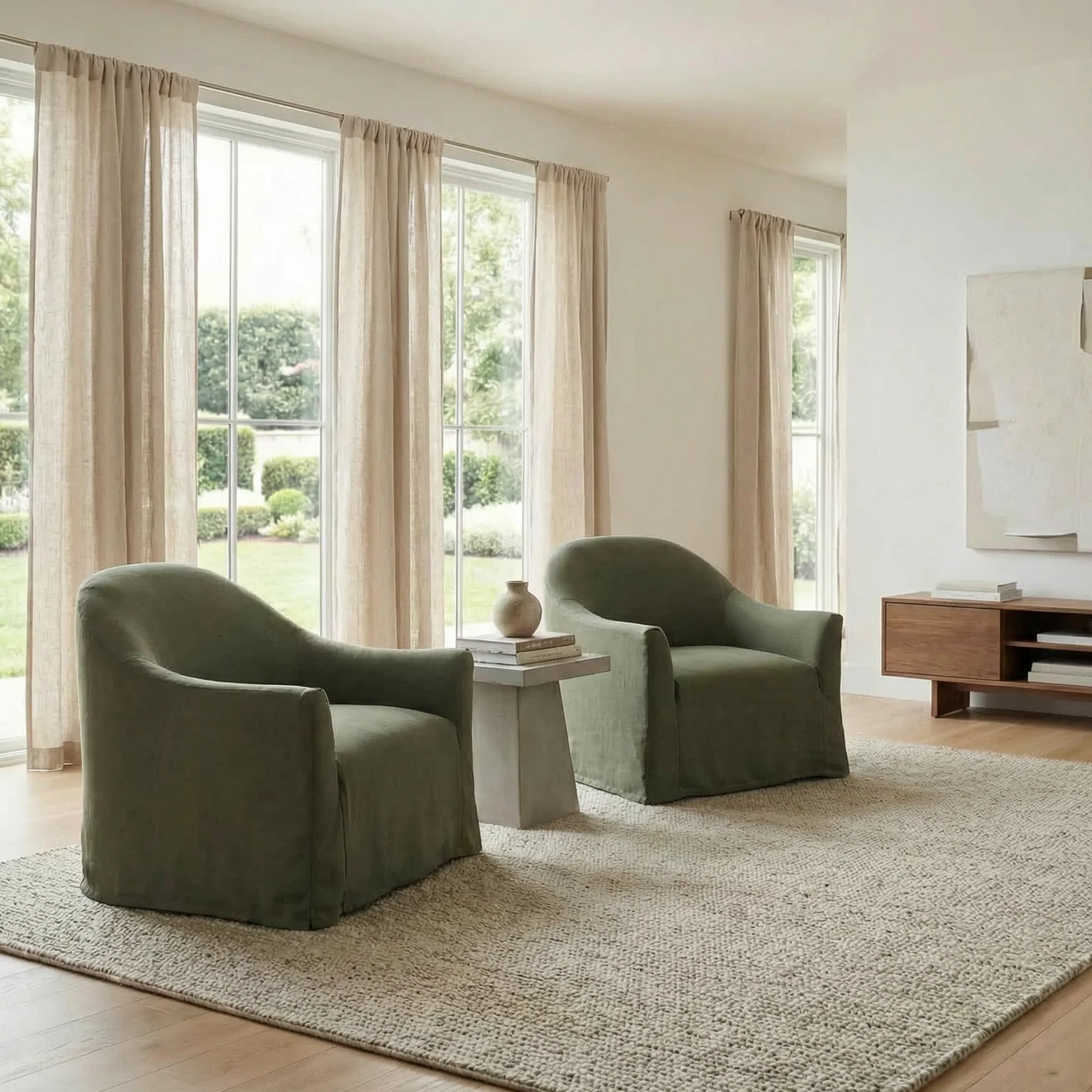 Lola Slipcover Lounge Chair - Image 4