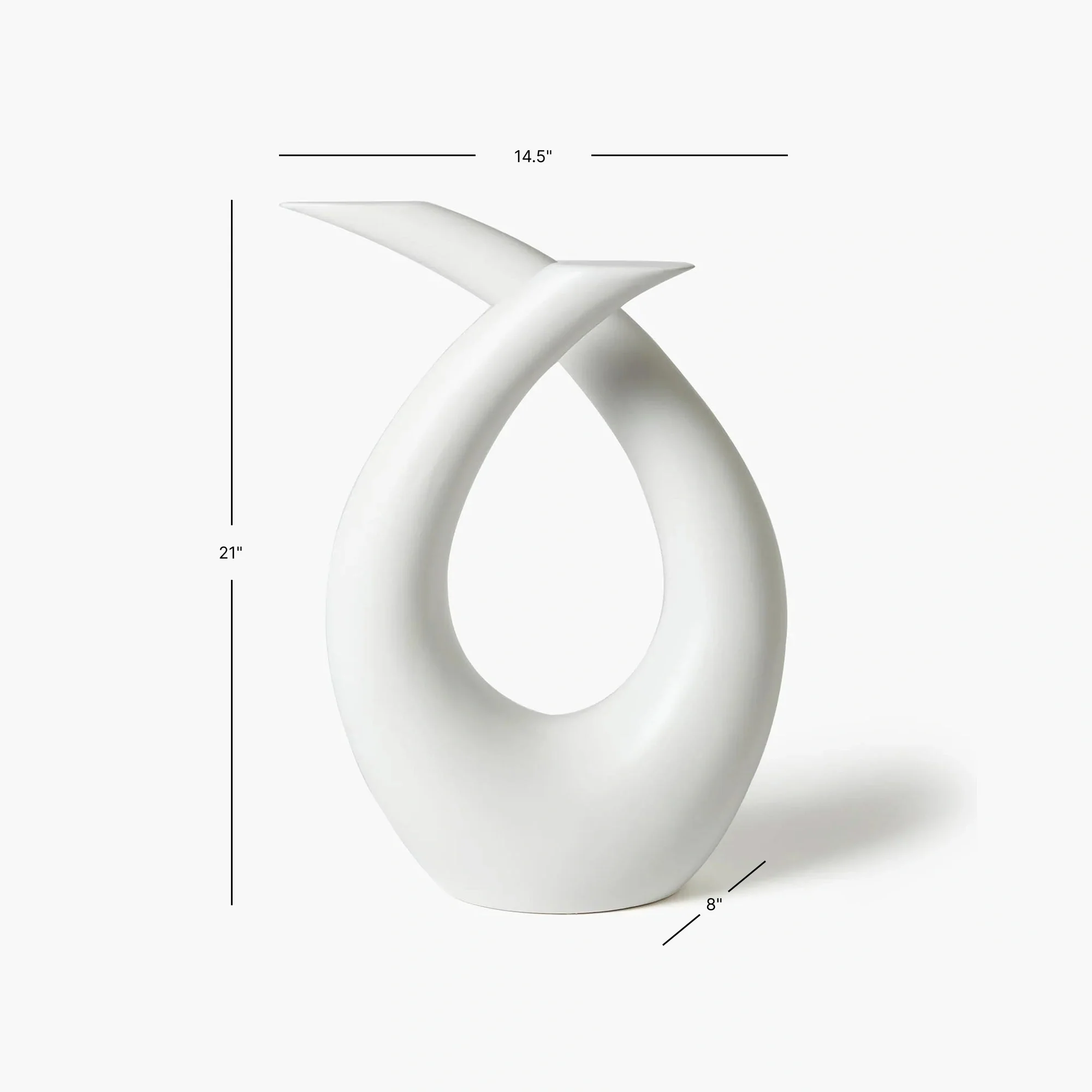 Loop Sculpture-matte White - Image 6