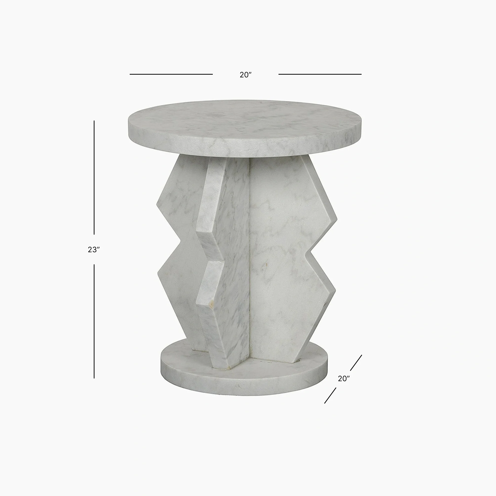 Madison Side Table, Marble - Image 7