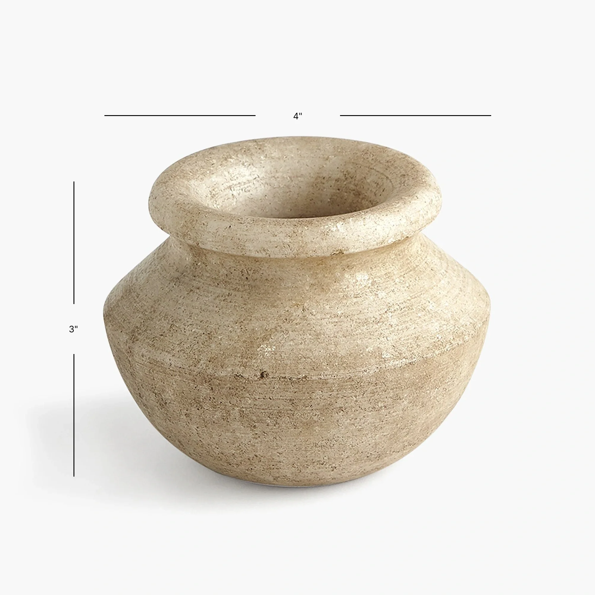 Marble Vase - Antiqued White - Image 3