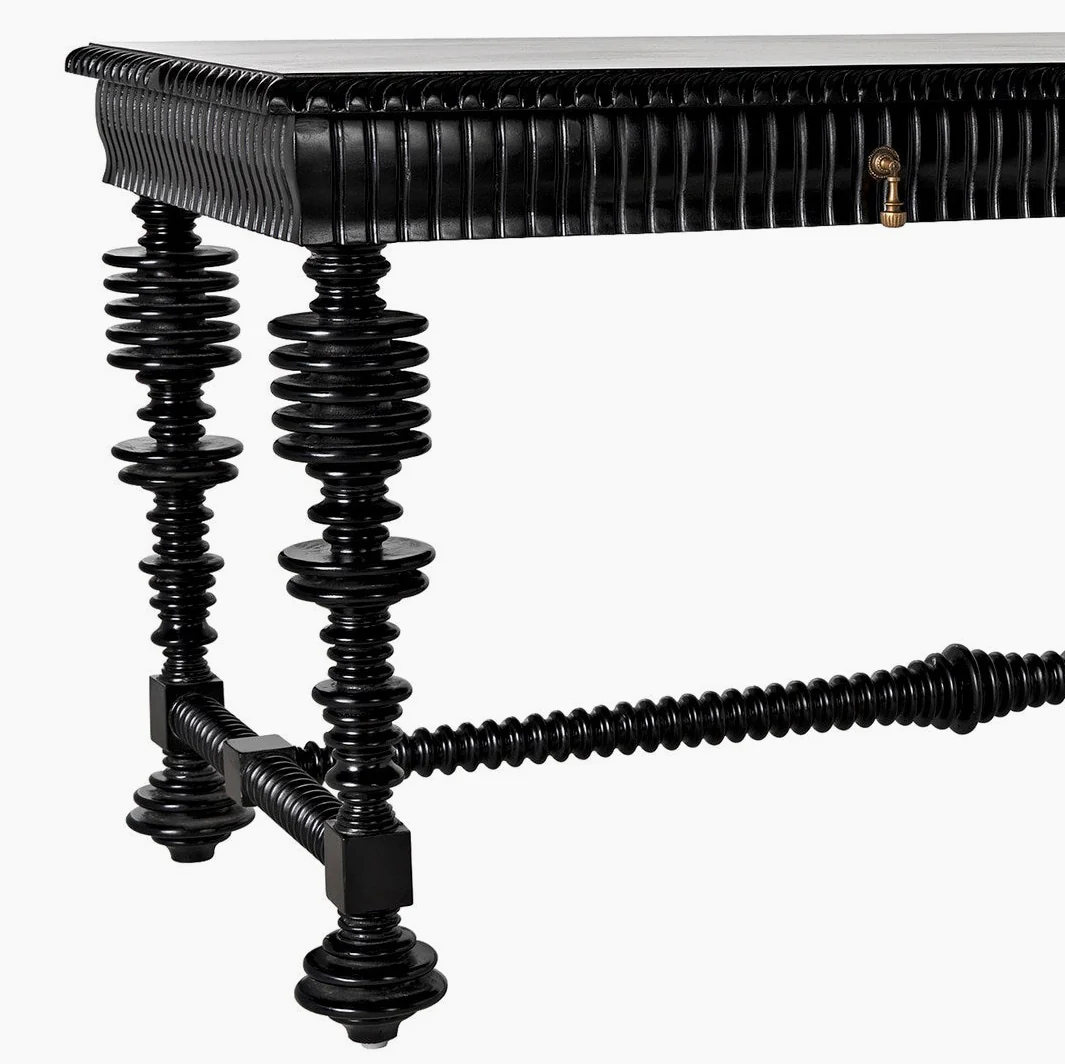 Margot Desk, Small (60"), Hand Rubbed Black - Image 10
