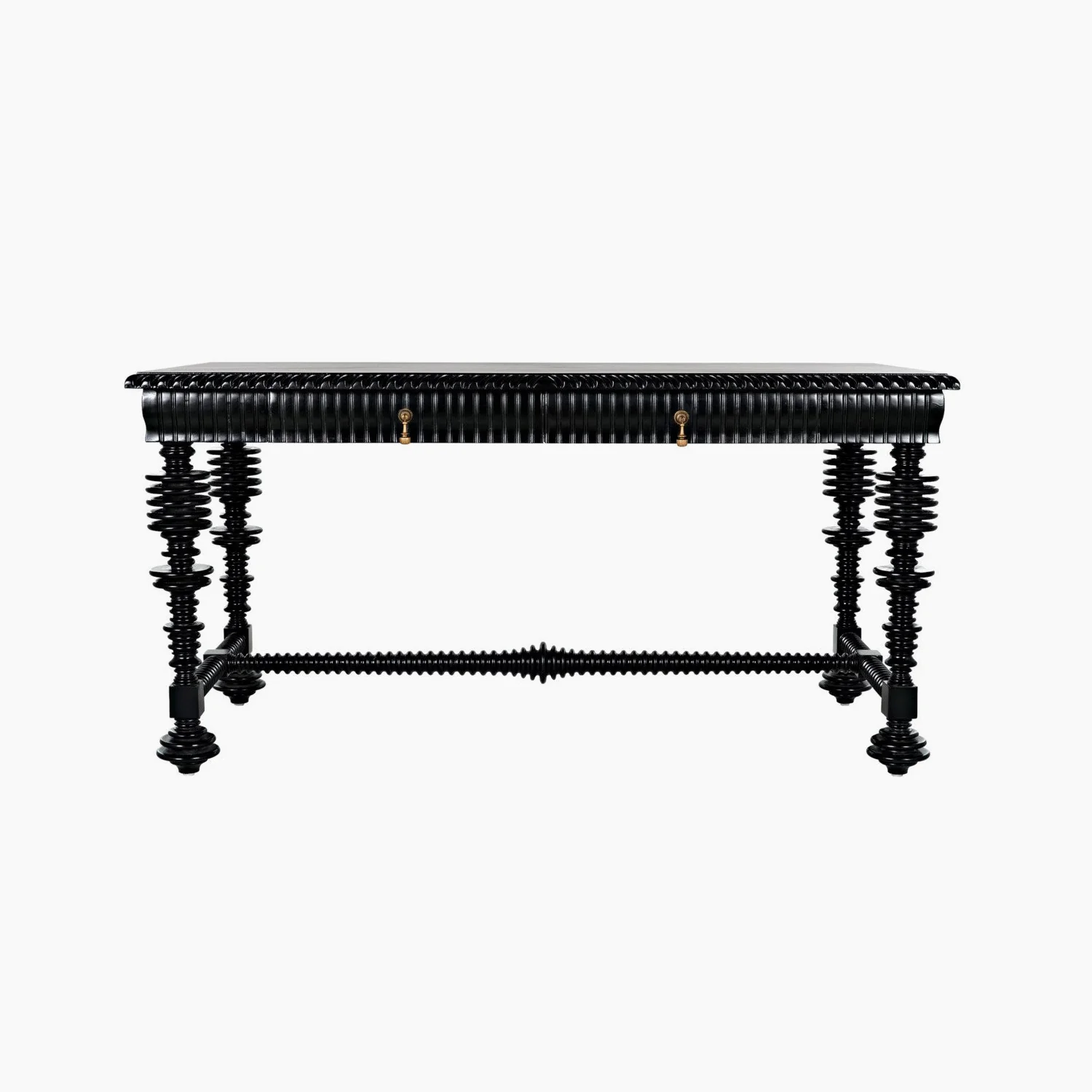 Margot Desk, Small (60"), Hand Rubbed Black - Image 3