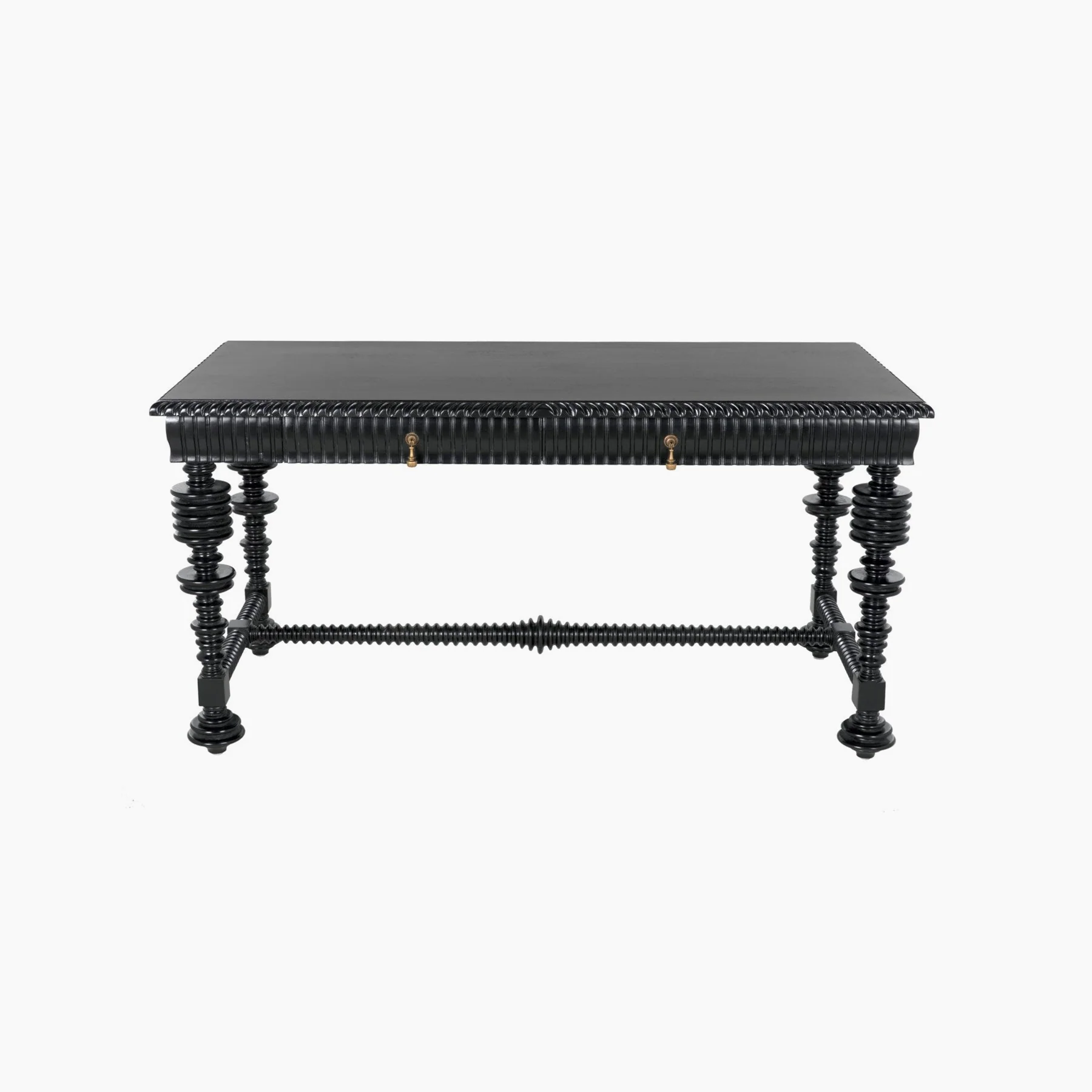 Margot Desk, Small (60"), Hand Rubbed Black - Image 4
