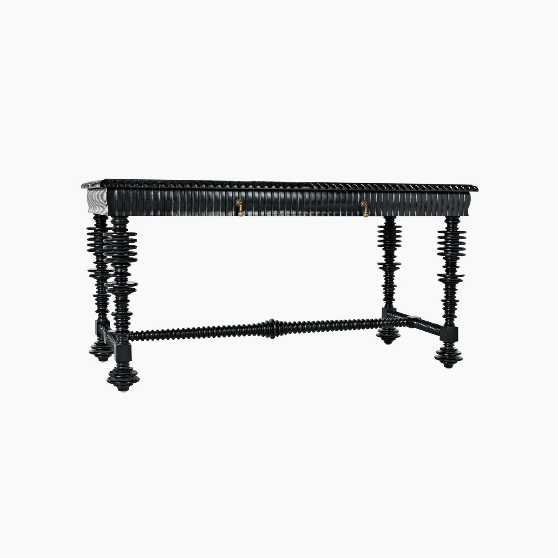 Margot Desk, Small (60"), Hand Rubbed Black - Image 6