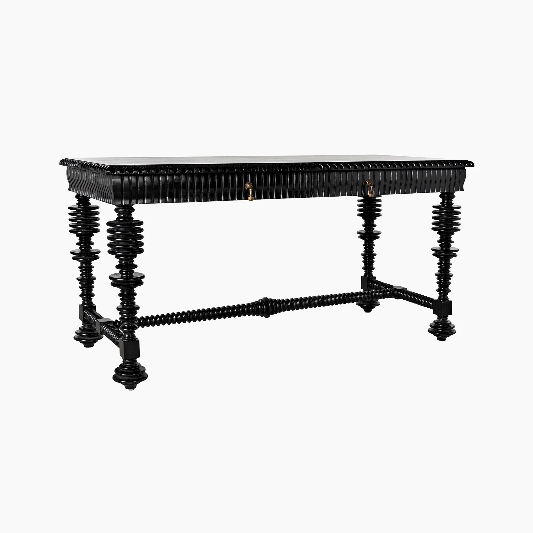 Margot Desk, Small (60"), Hand Rubbed Black - Image 7