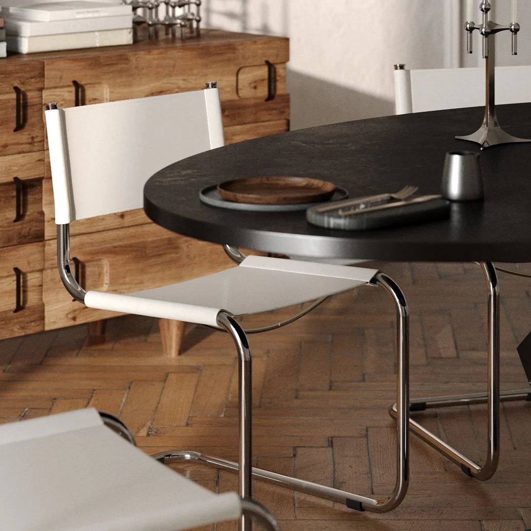 Mart Stam Leather Side Chair - Image 51