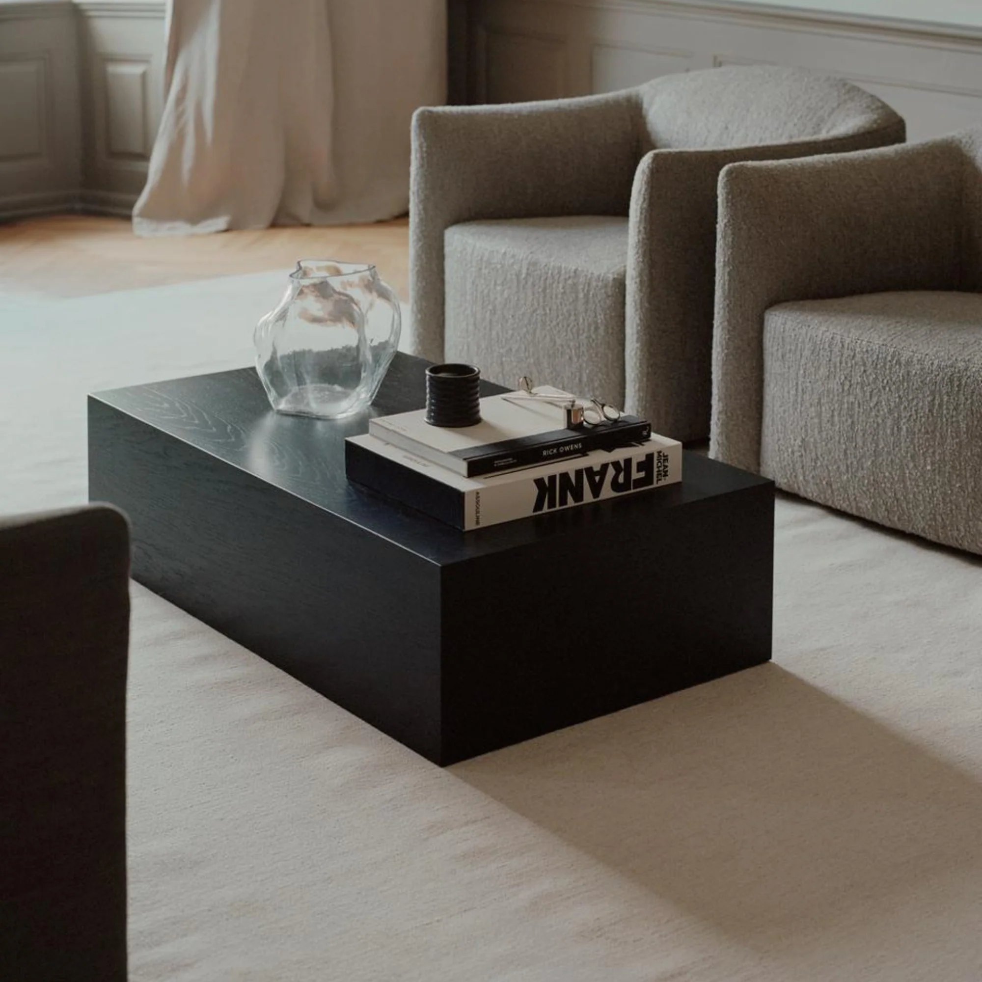 Mass Wide Coffee Table with Drawer - Image 9