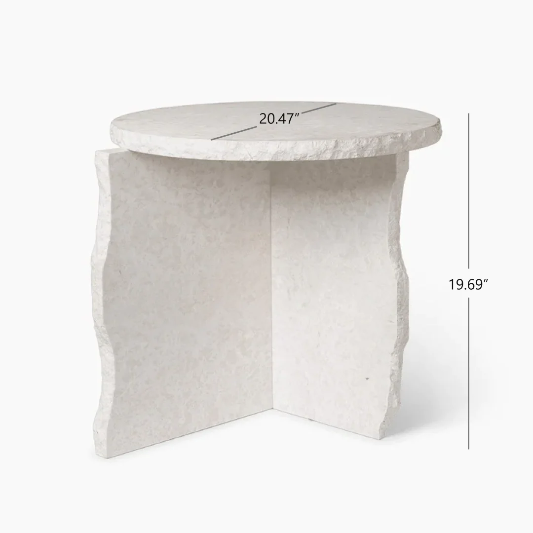 Mineral Sculptural Table - Bianco Curia - Image 7