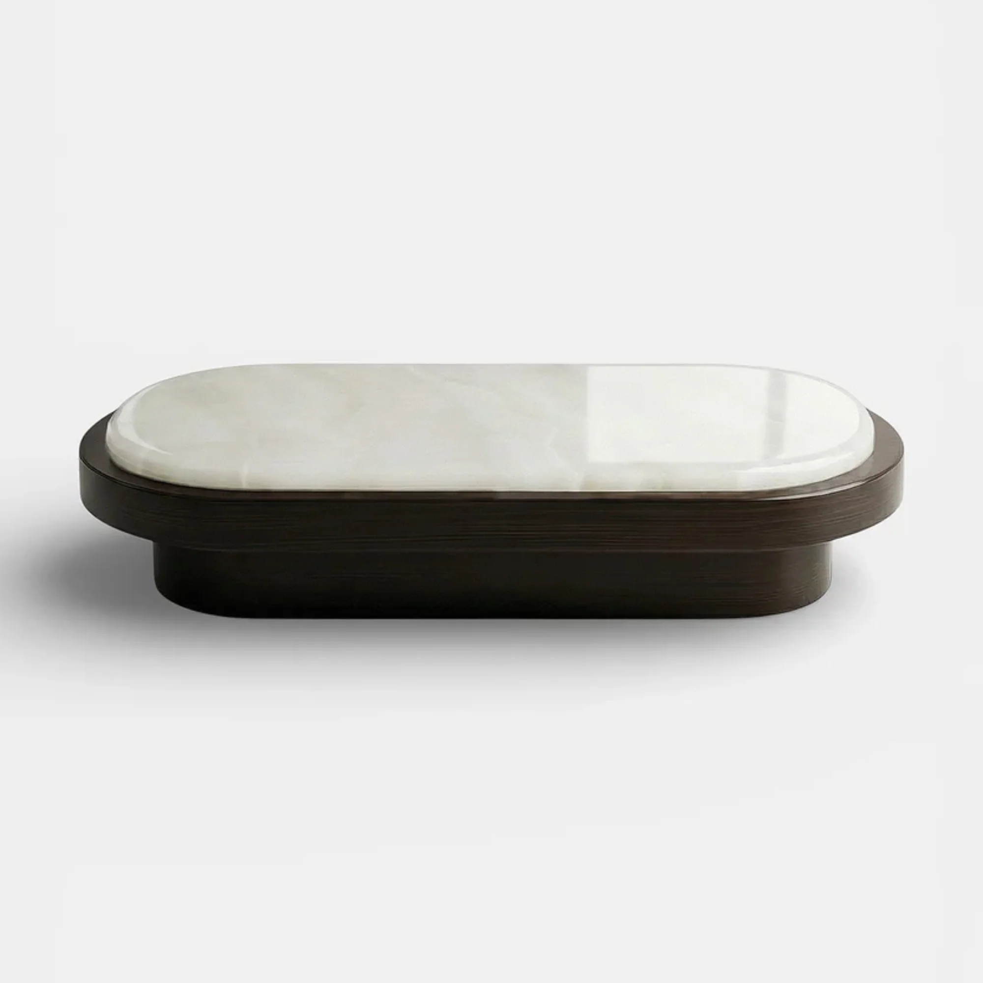 Mirage White Onyx and Wood Coffee Table - Image 3