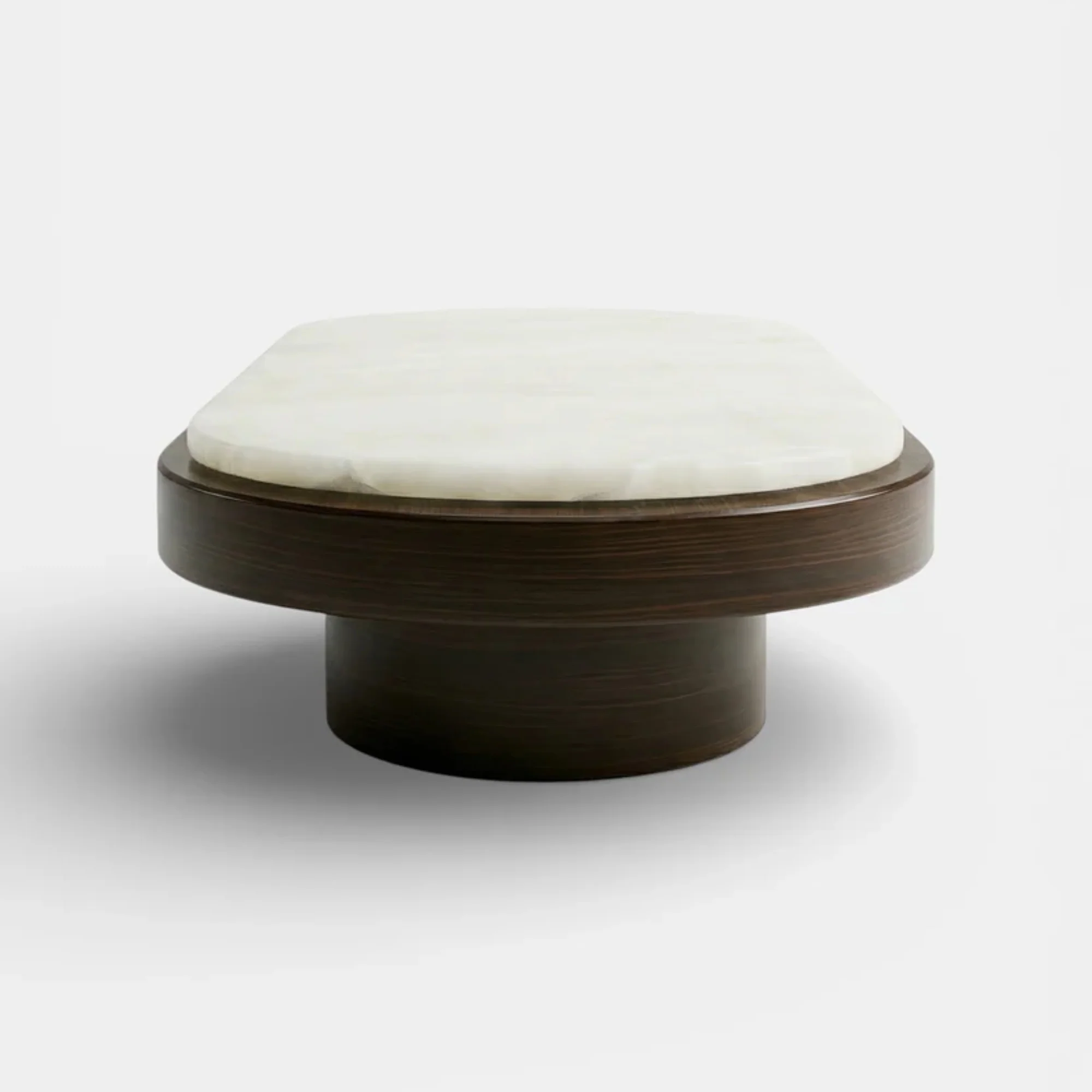 Mirage White Onyx and Wood Coffee Table - Image 5