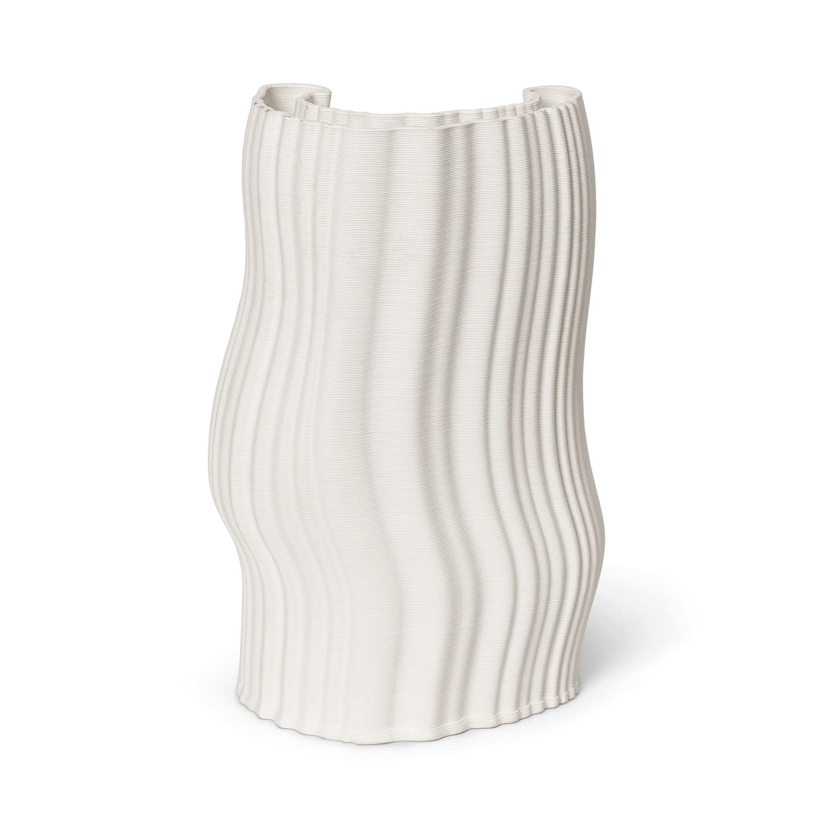 Moire Vase - H11.8 - Off-White - Image 5