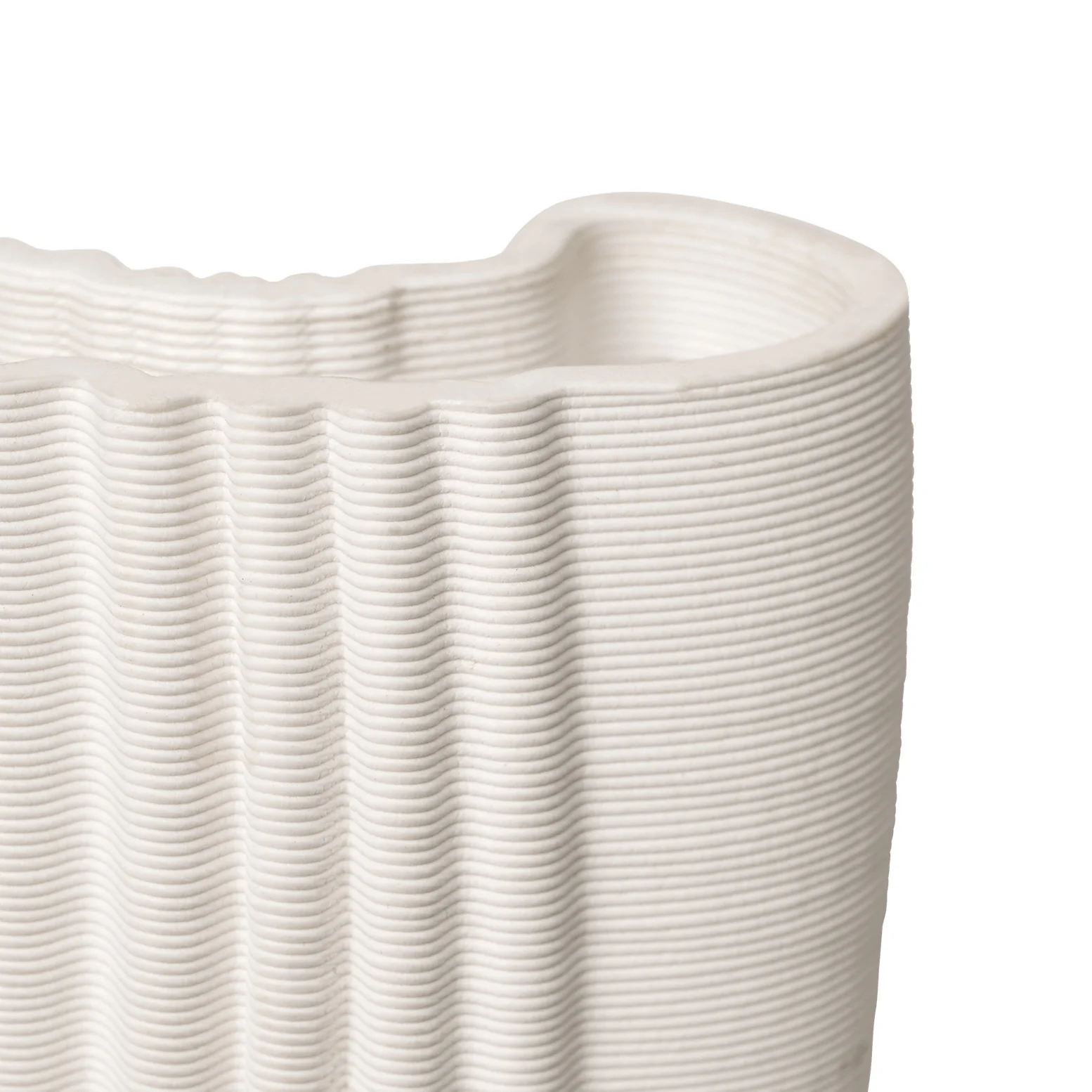 Moire Vase - H11.8 - Off-White - Image 6