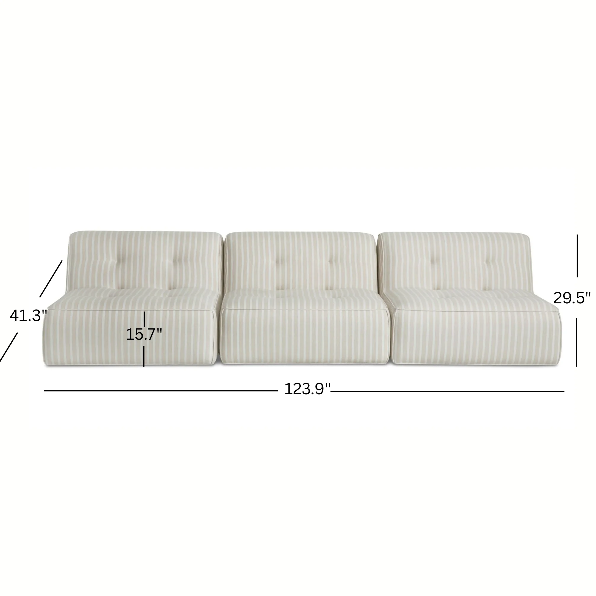 Nadia 3 Piece Outdoor Sofa - Image 11
