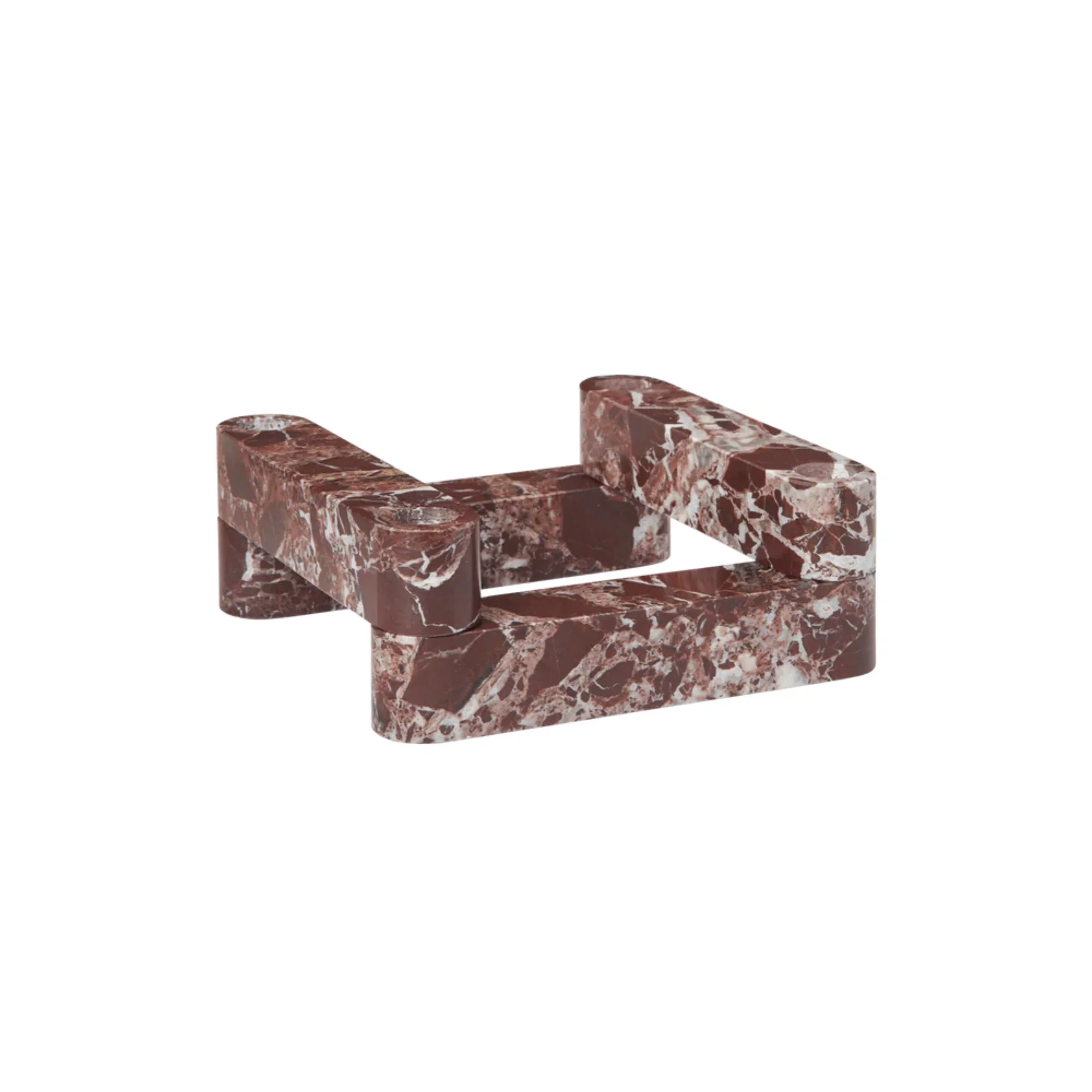 Newel Modular Candle Holder - Set of 4 - Rosso Levanto - Image 4