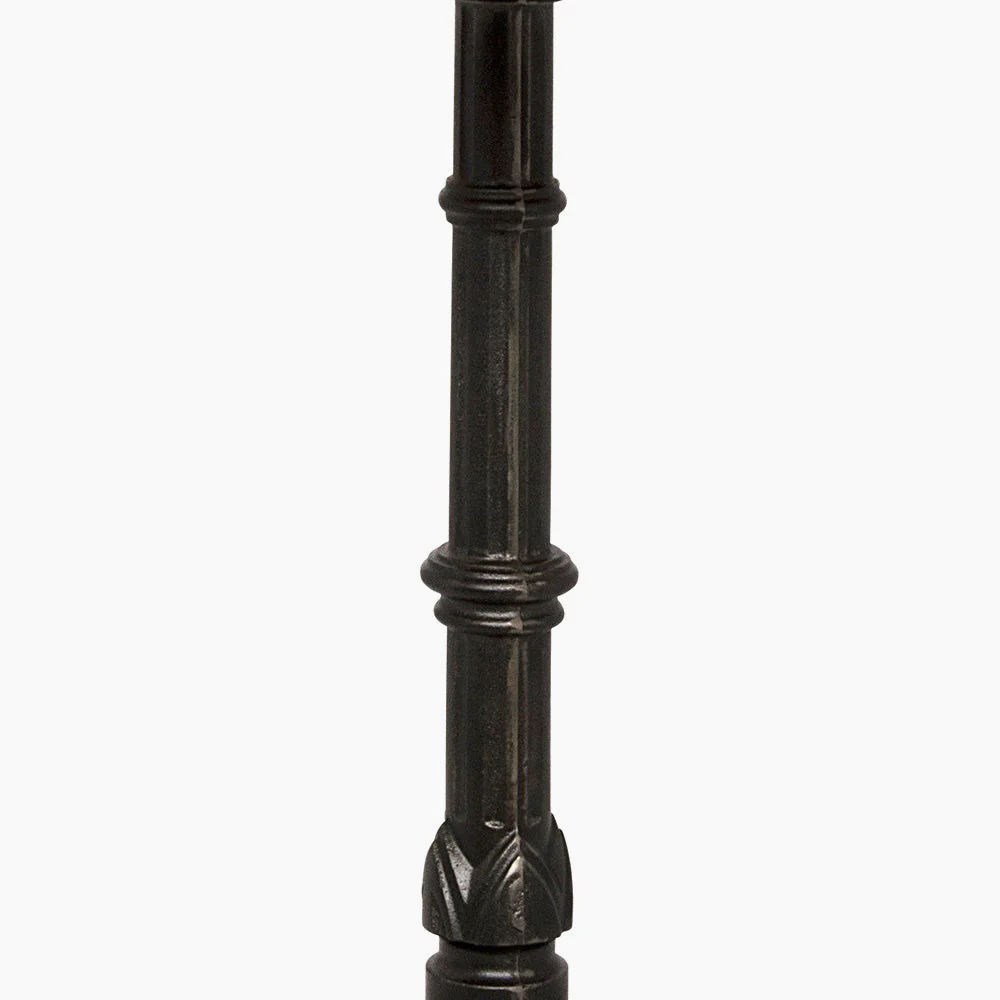 Norah Side Table, Black Metal with White Stone - Image 4