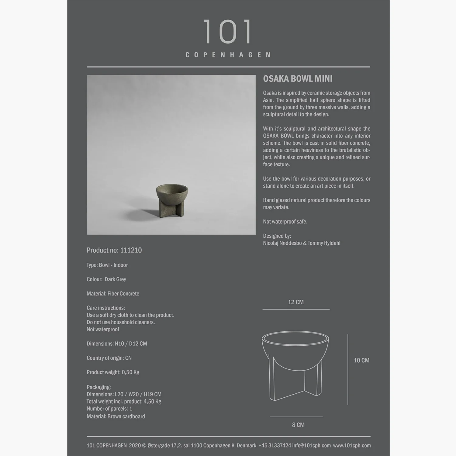 Osaka Bowl - Mini - Dark Grey - Image 5