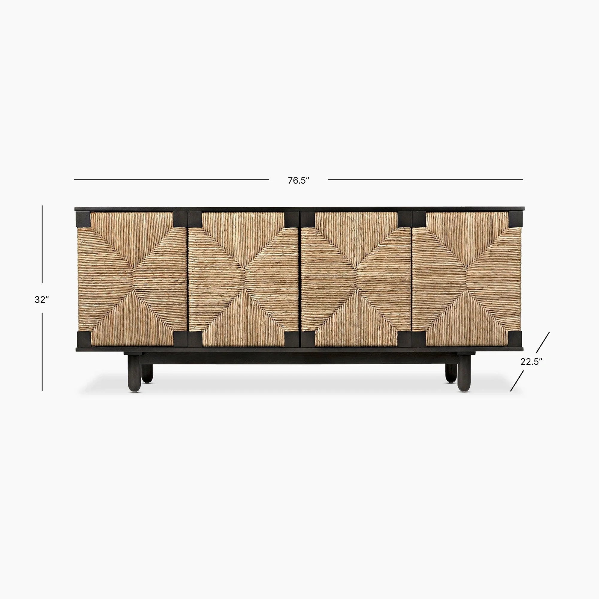 Paisley 4 Door Sideboard, Pale - Image 14