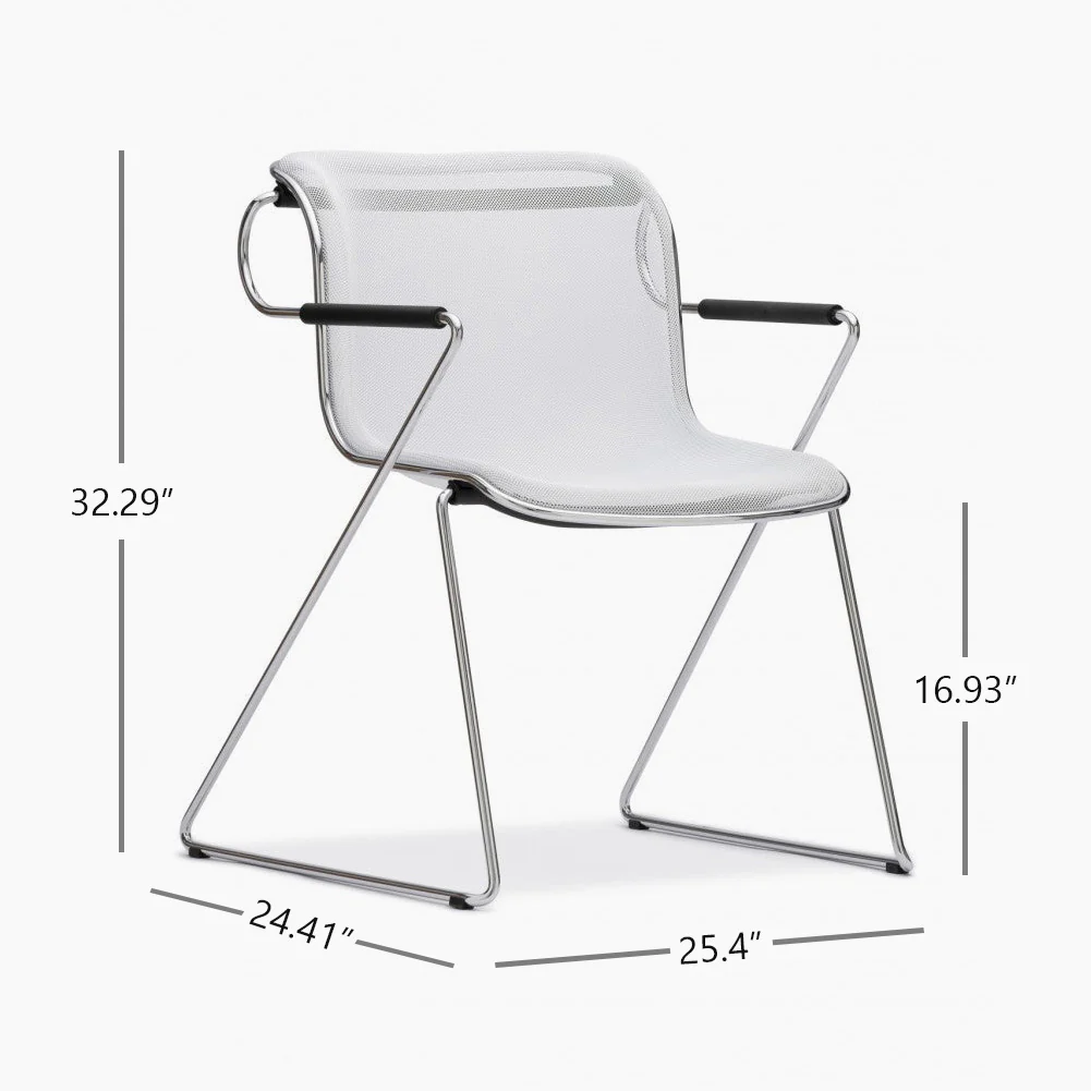 Penelope Armchair, White - Open Box - Image 4