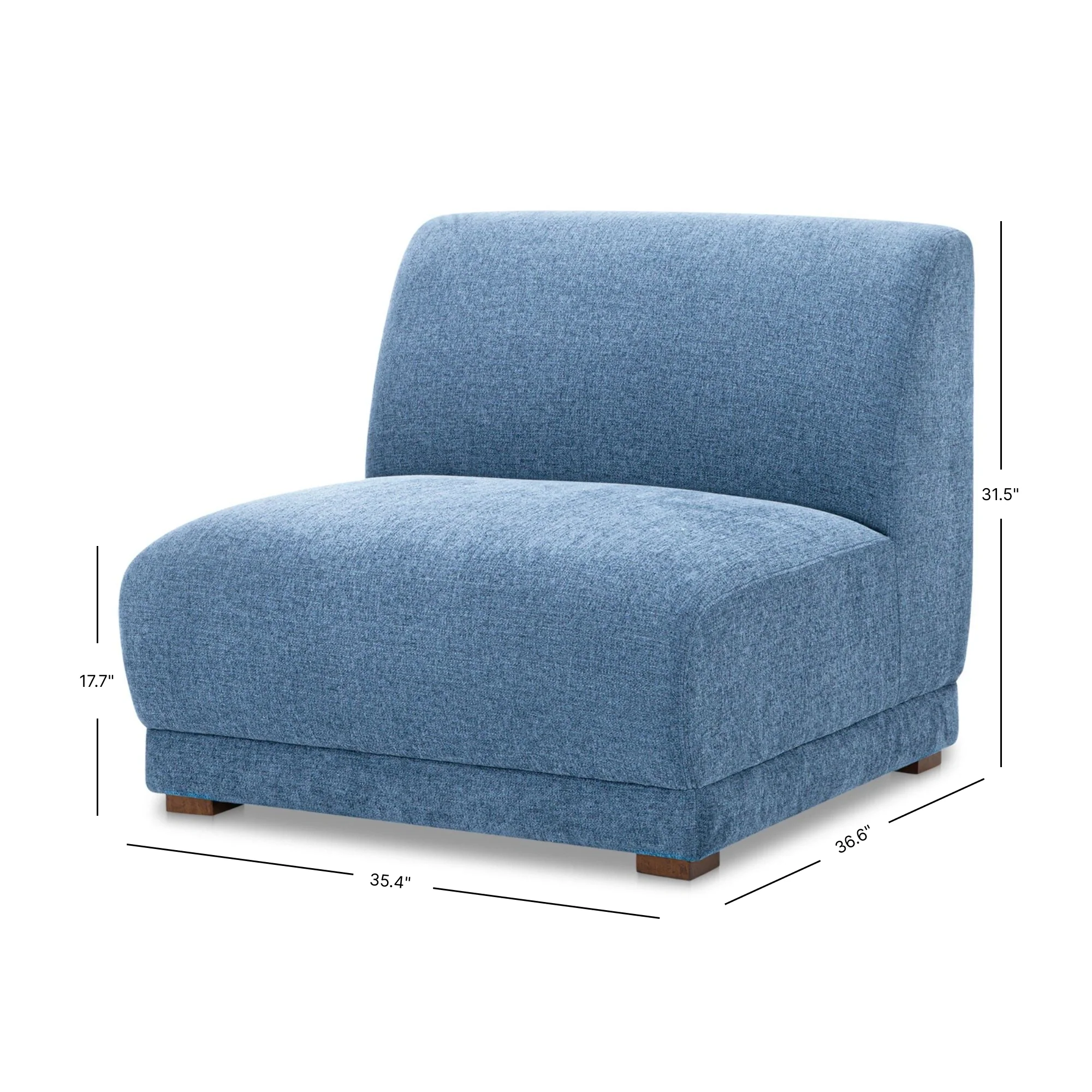 Phoebe Deep Blue Slipper Chair - Image 6