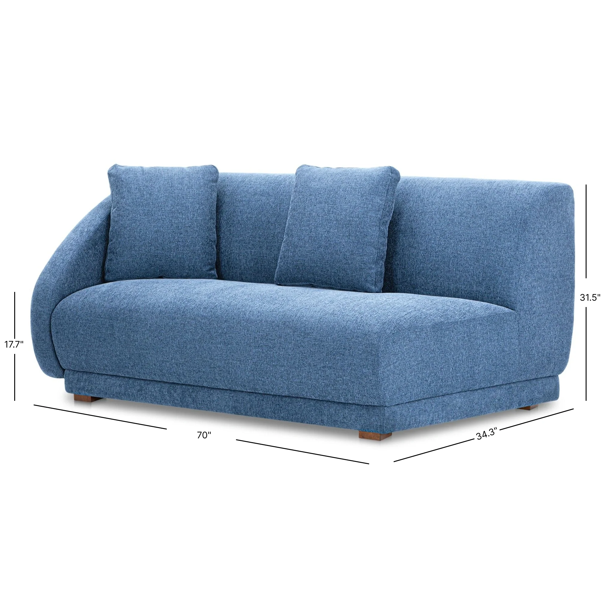 Phoebe Deep Blue Sofa - Image 11