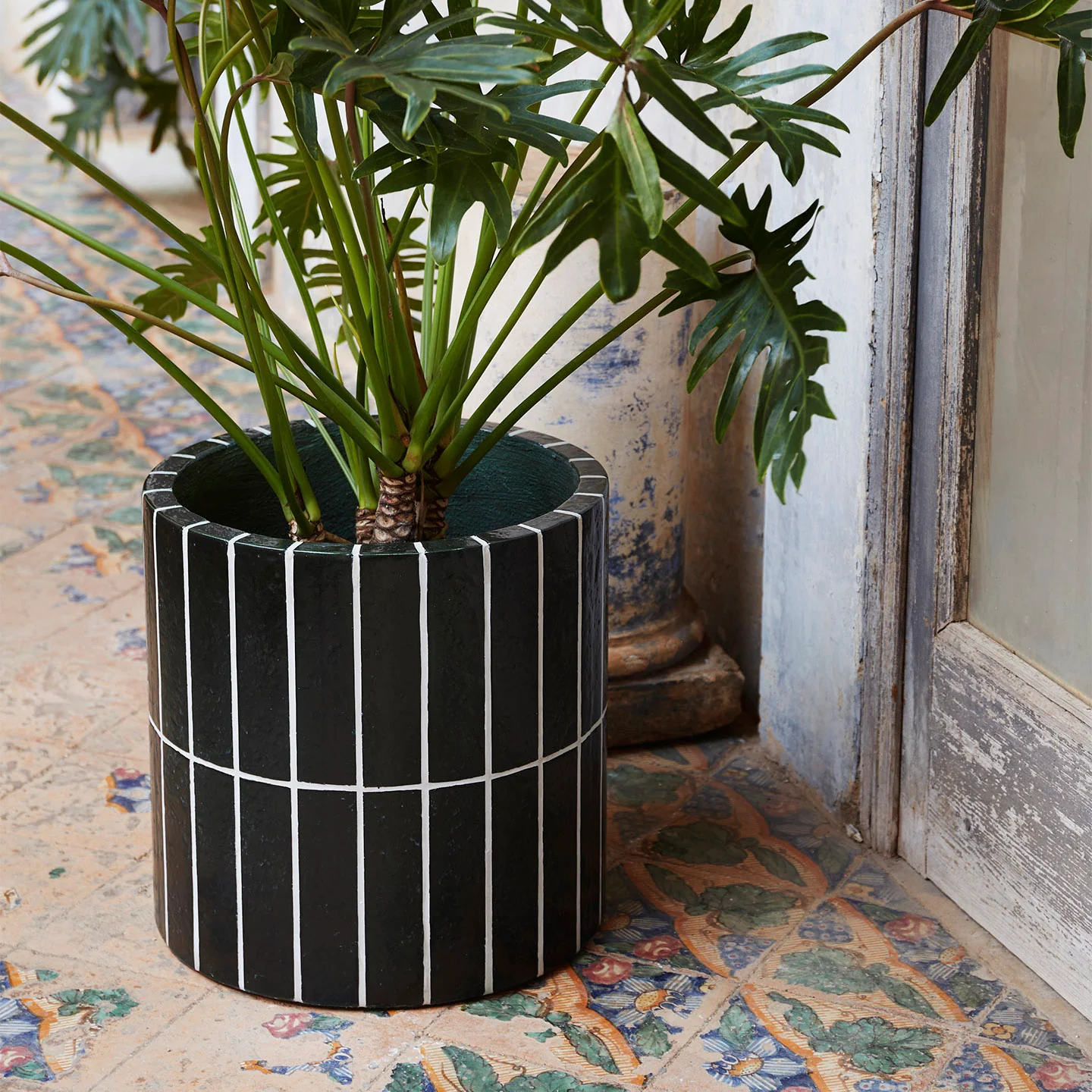 Pillar Plant Pot - Dark Green - Image 2