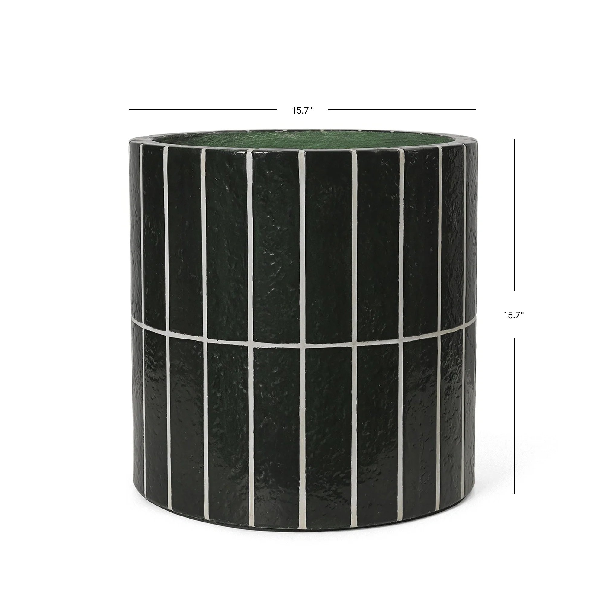Pillar Plant Pot - Dark Green - Image 3