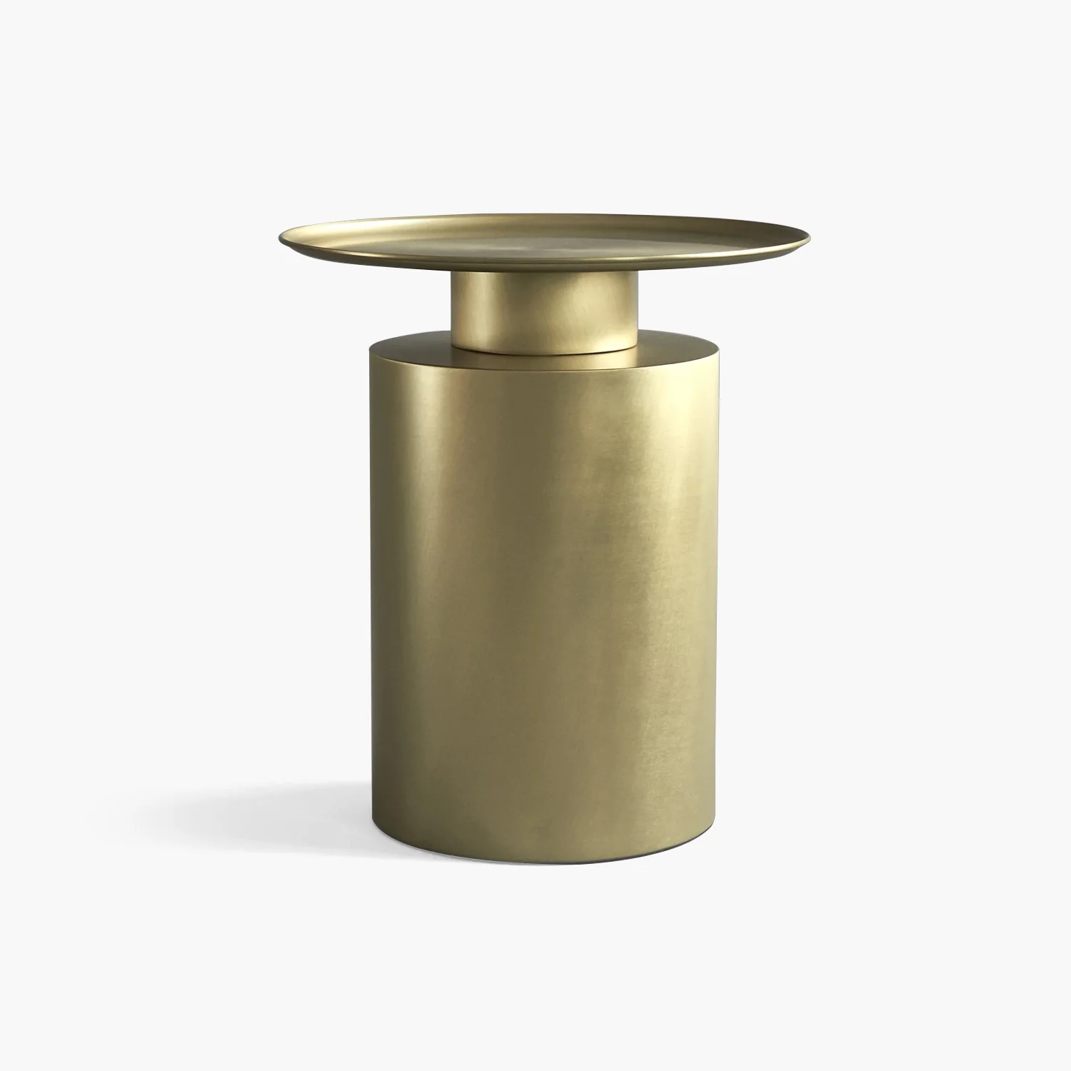 Pillar Side Table - Tall - Brass Antique - Image 6