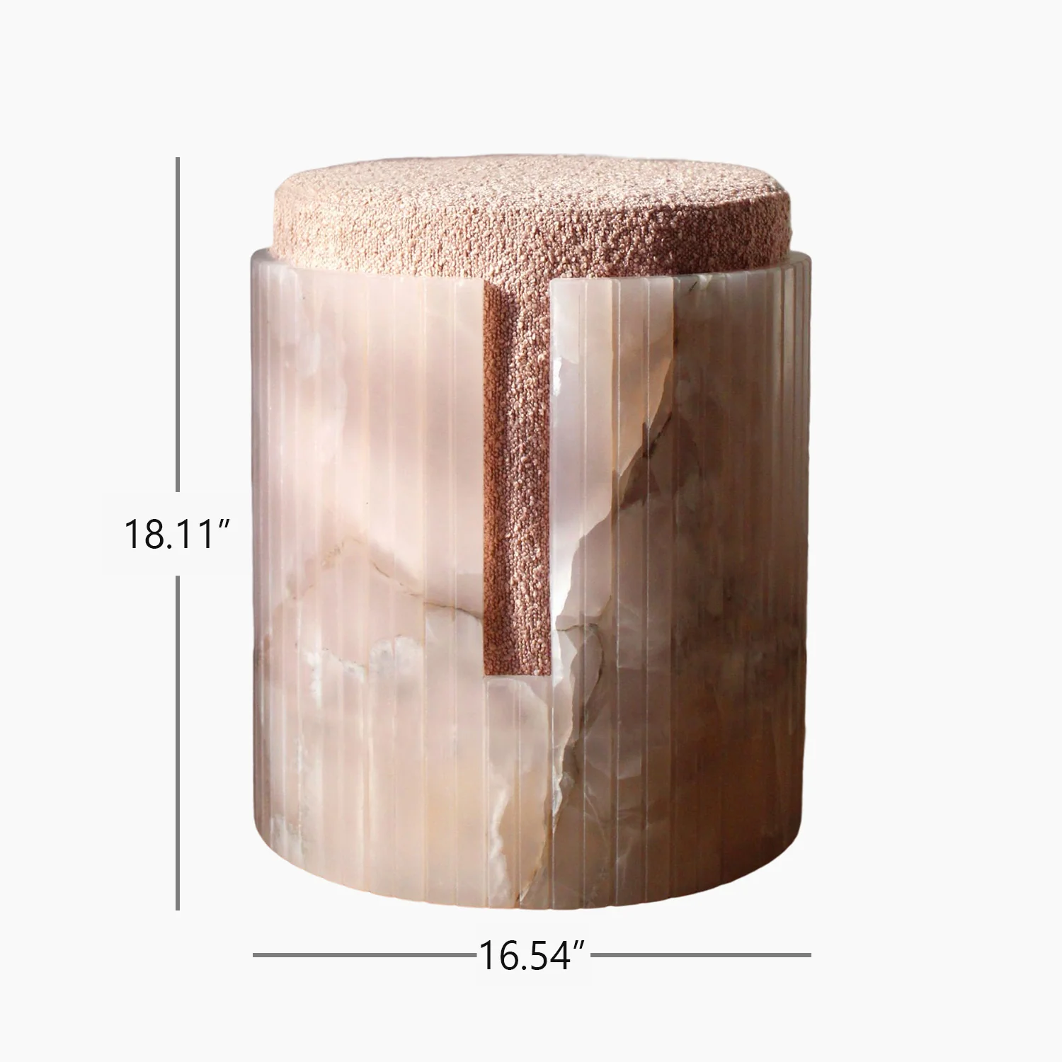 Pink Onyx Dolce Stool - Image 5