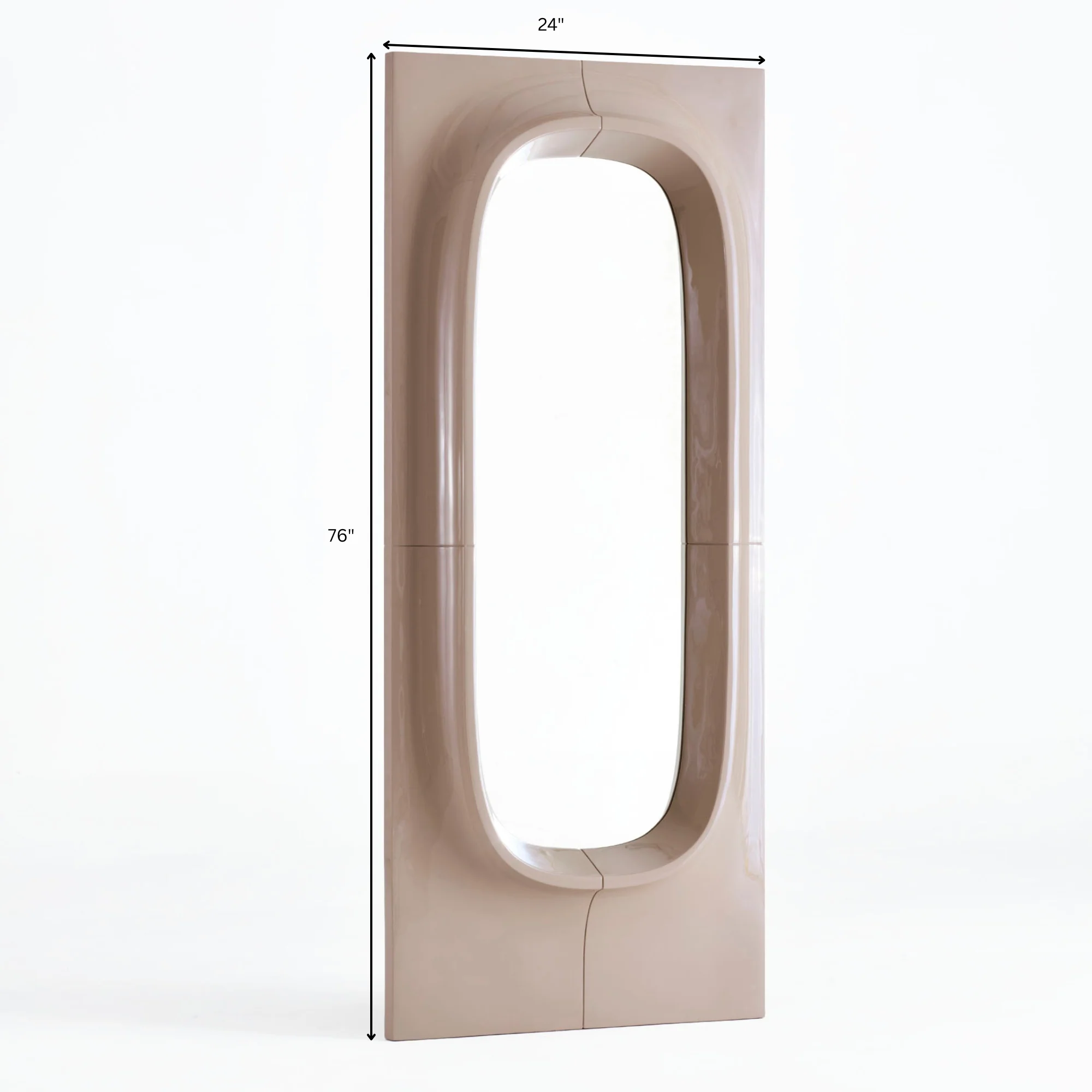 Porthole Mirror - Large - Brown - Image 7