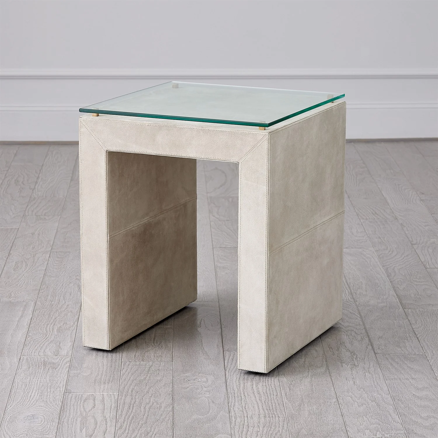 Posh Side Table - Parchment Suede - Image 2