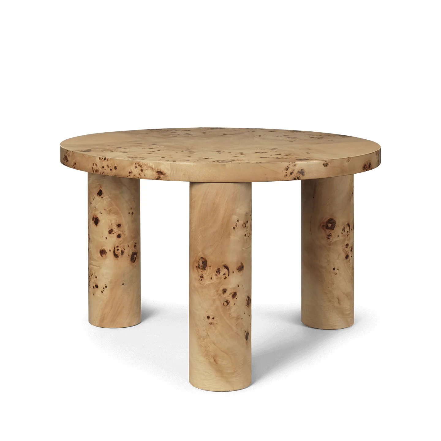 Post Coffee Table - Small - Poplar Burl Veneer - Image 2