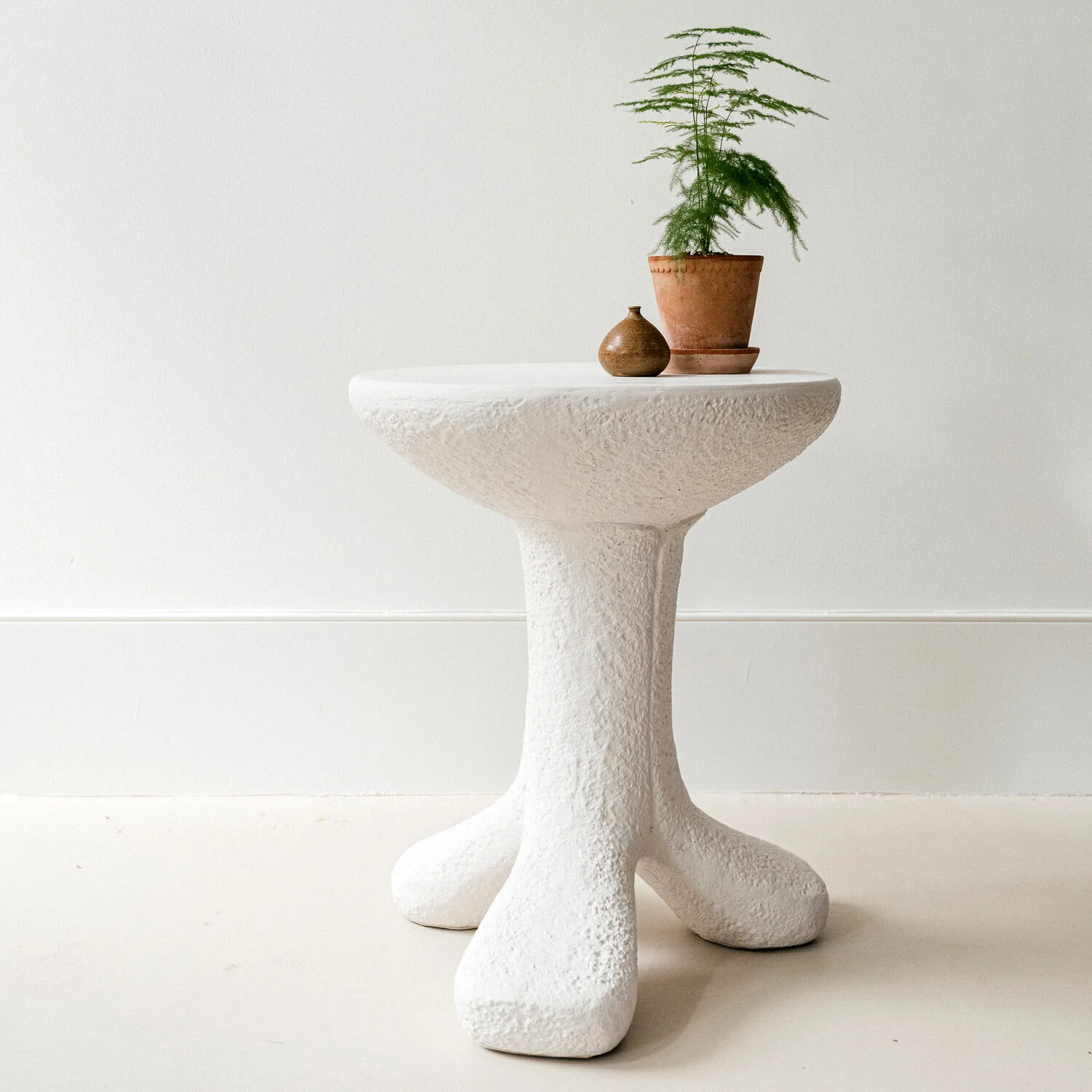 Presley Side Table, White Fiber Cement - Image 3