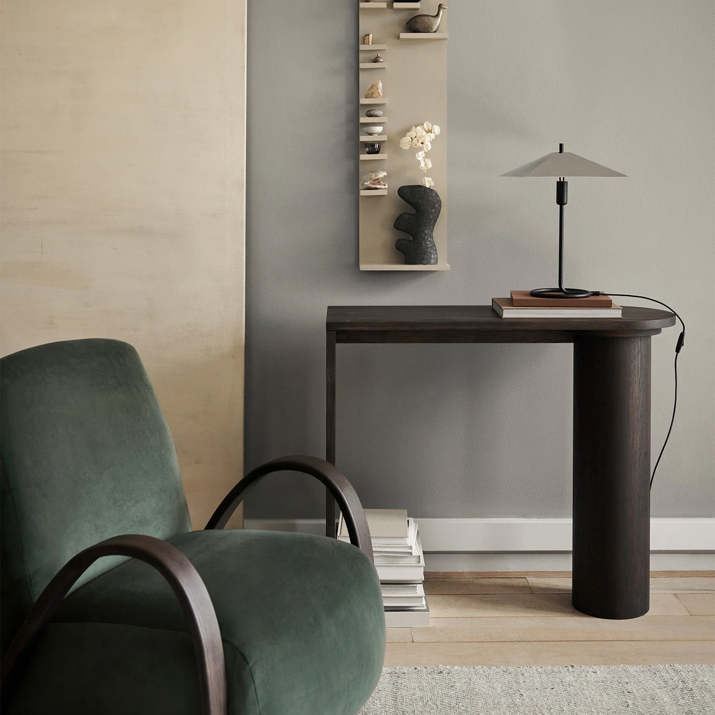 Pylo Console Table - Dark Stained Oak - Image 2