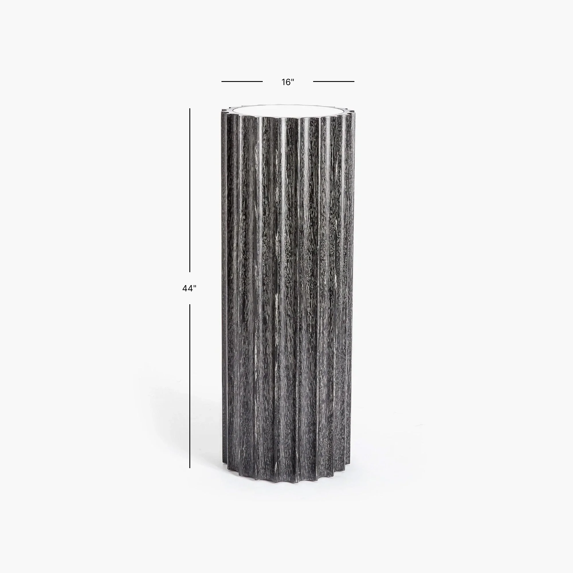 Reflective Column Pedestal-black Cerused Oak - Image 3