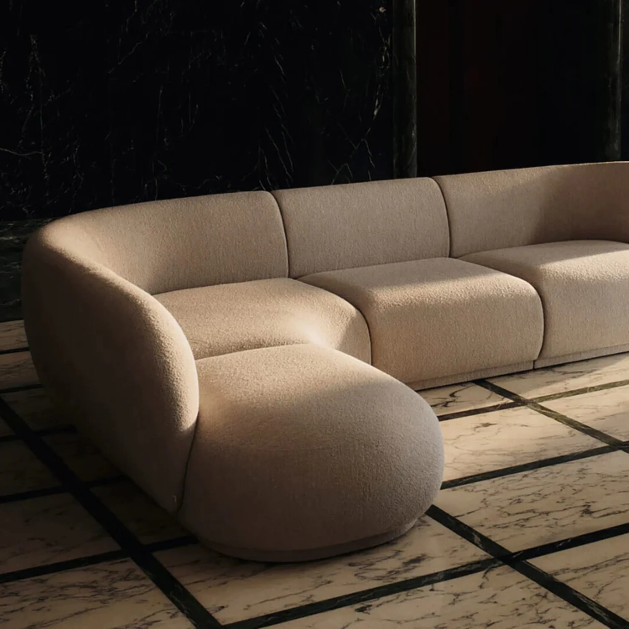 Rico Sofa Corner - Wide - Soft Bouclé - Image 3