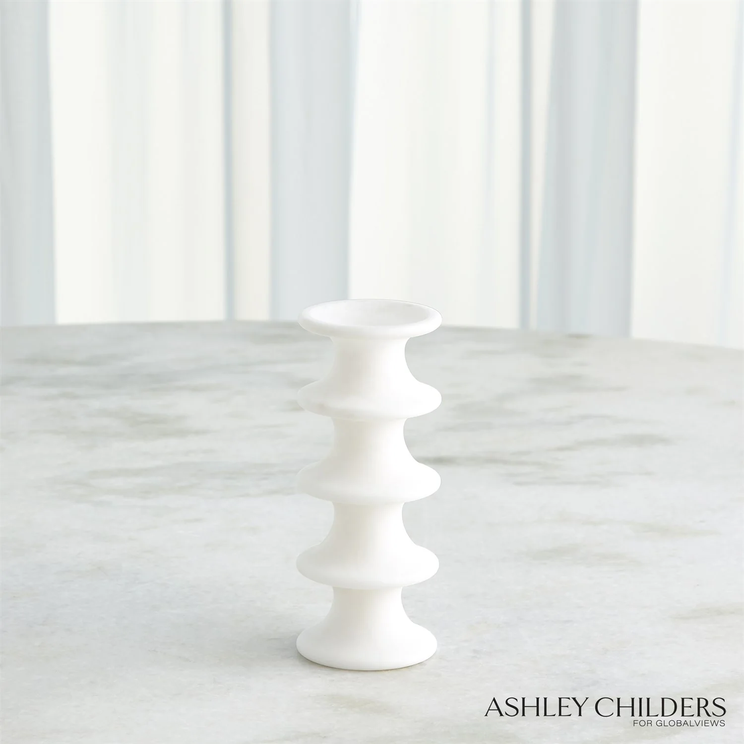 Ridge Candlestick - White - Image 4