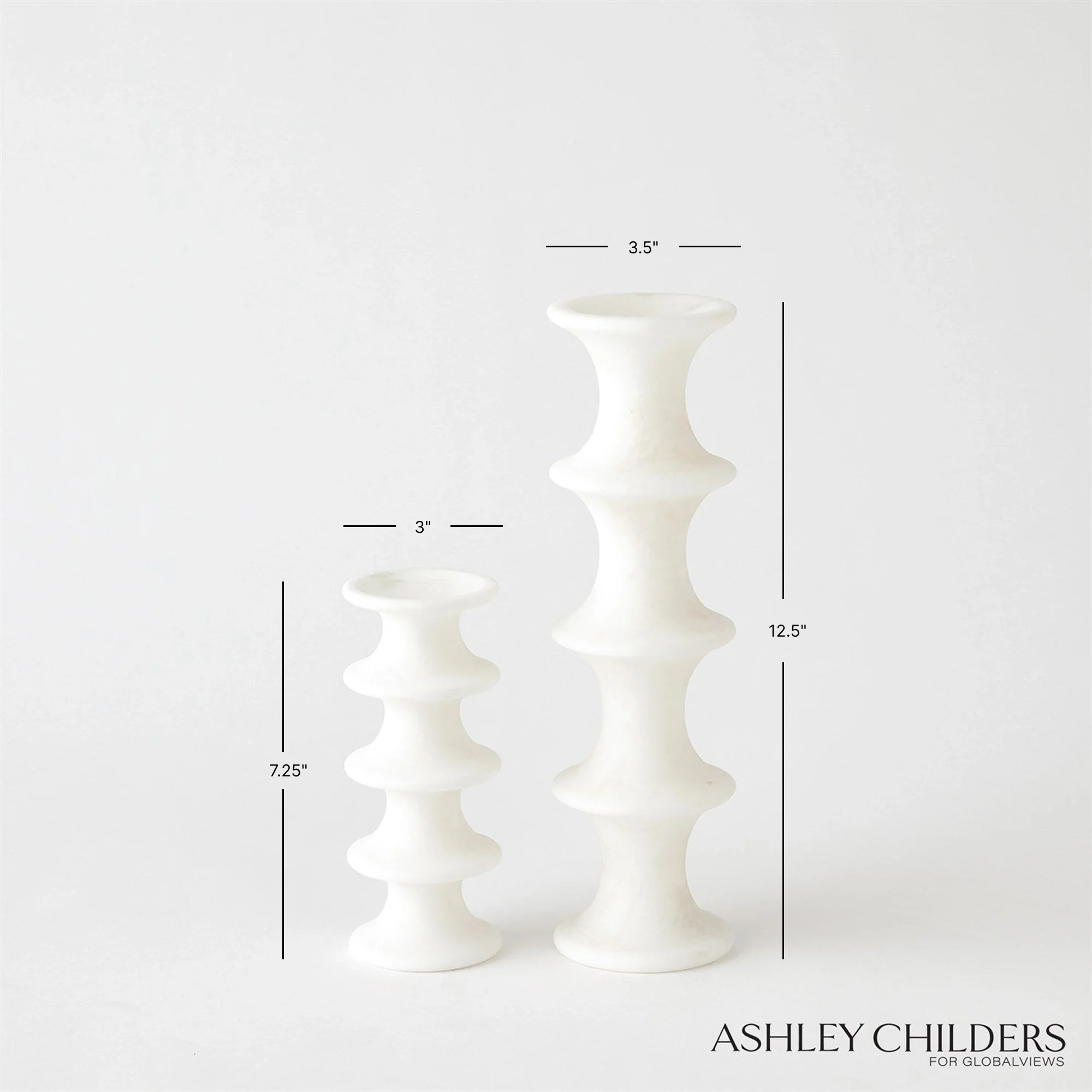 Ridge Candlestick - White - Image 9