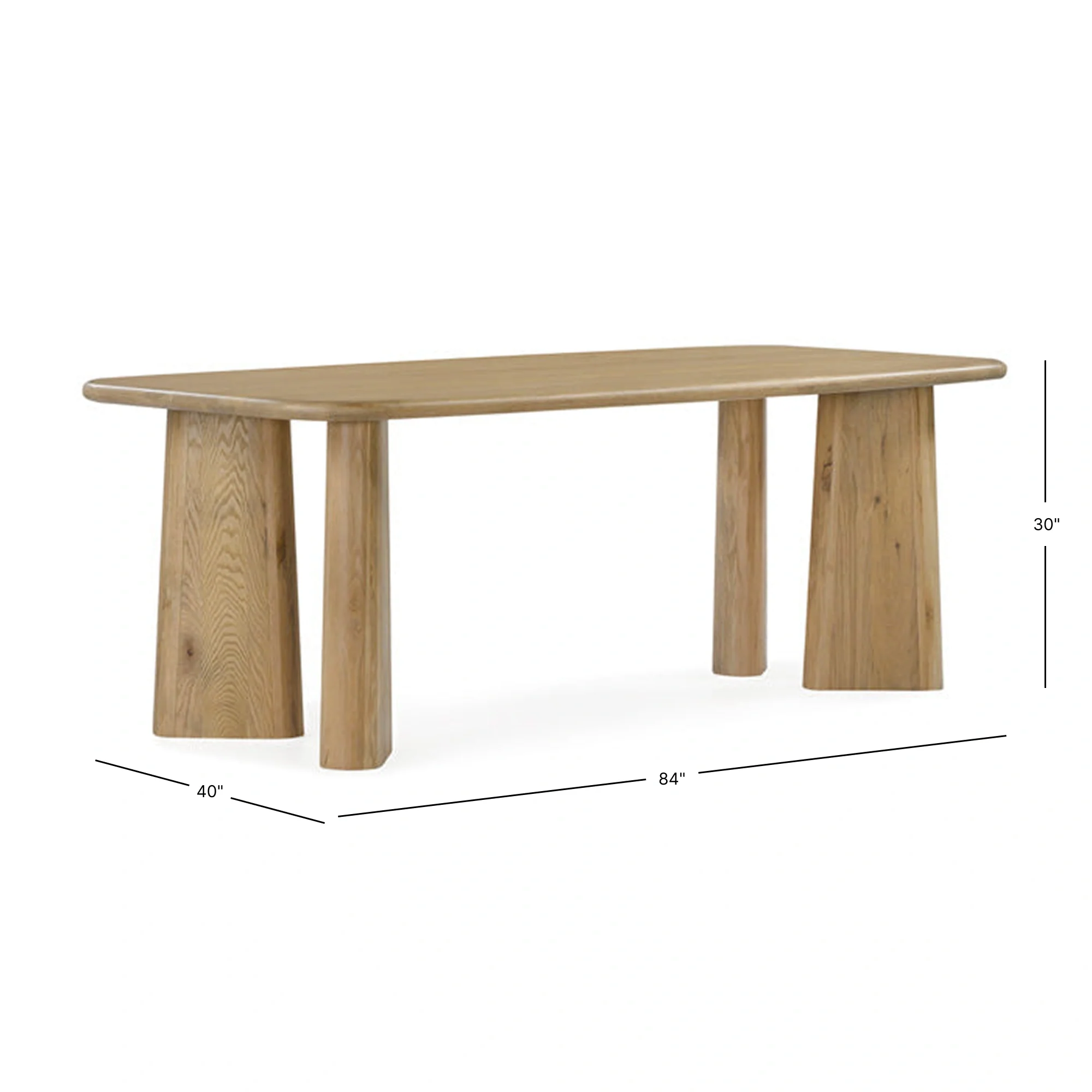 Rika Dining Table - Natural 84" - Image 6