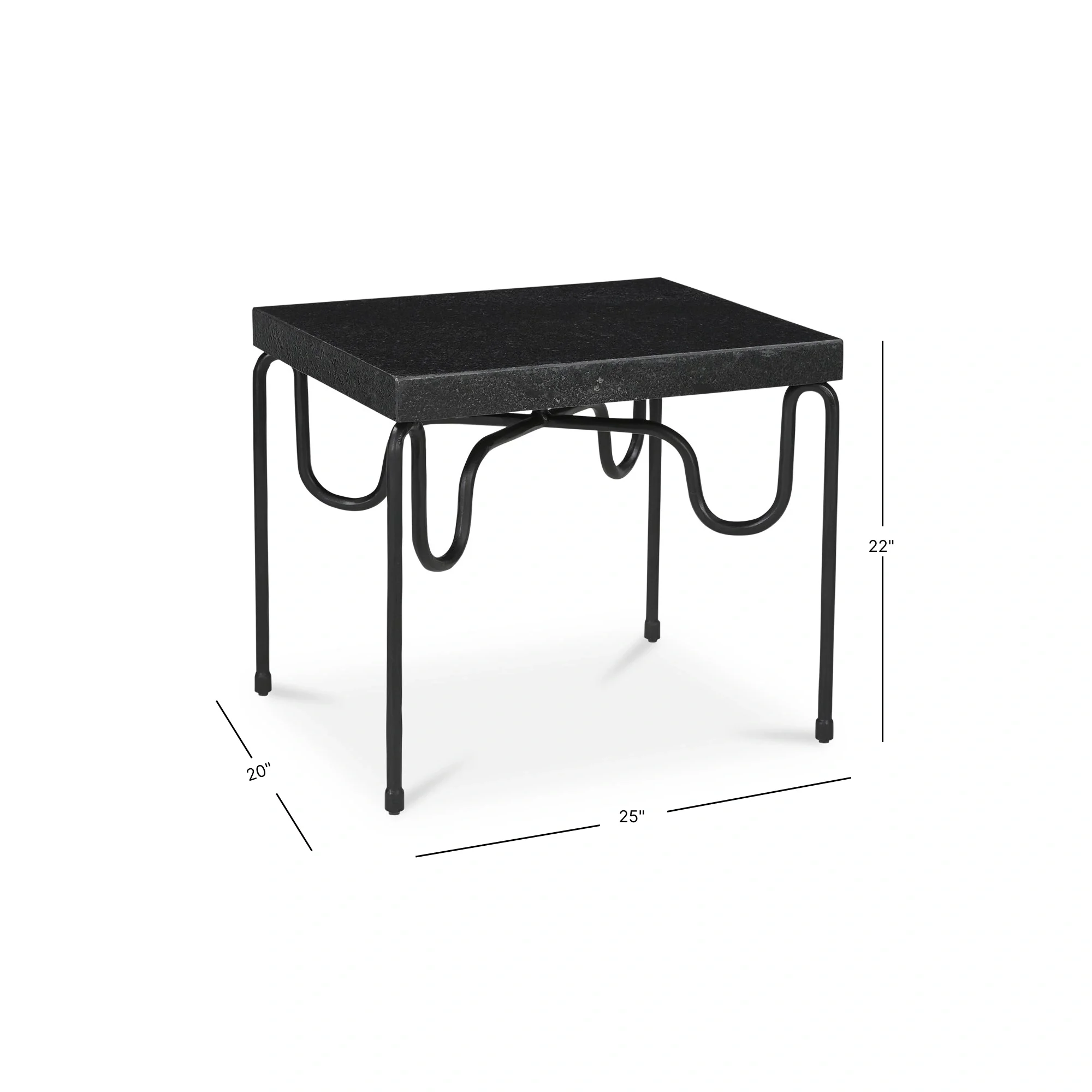 Riley Side Table - Black Granite - Image 6