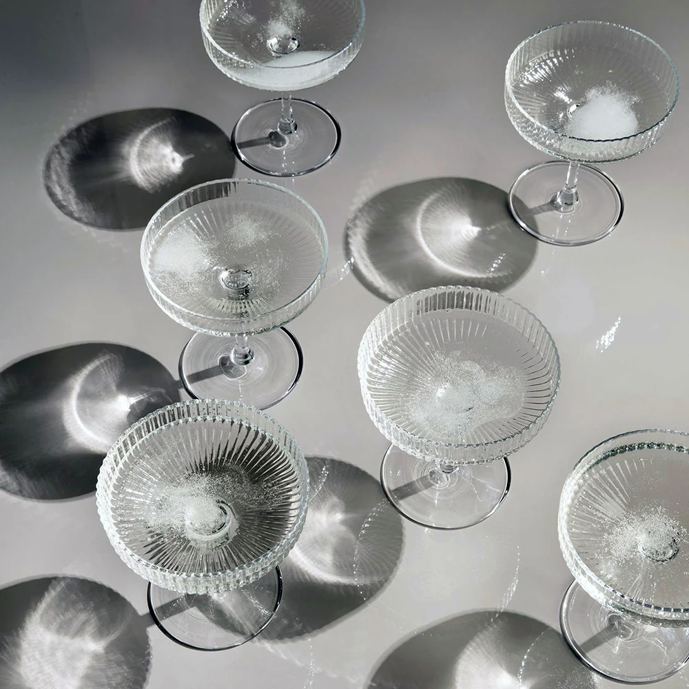 Ripple Champagne Saucer - Clear - Set of 2 - Image 5