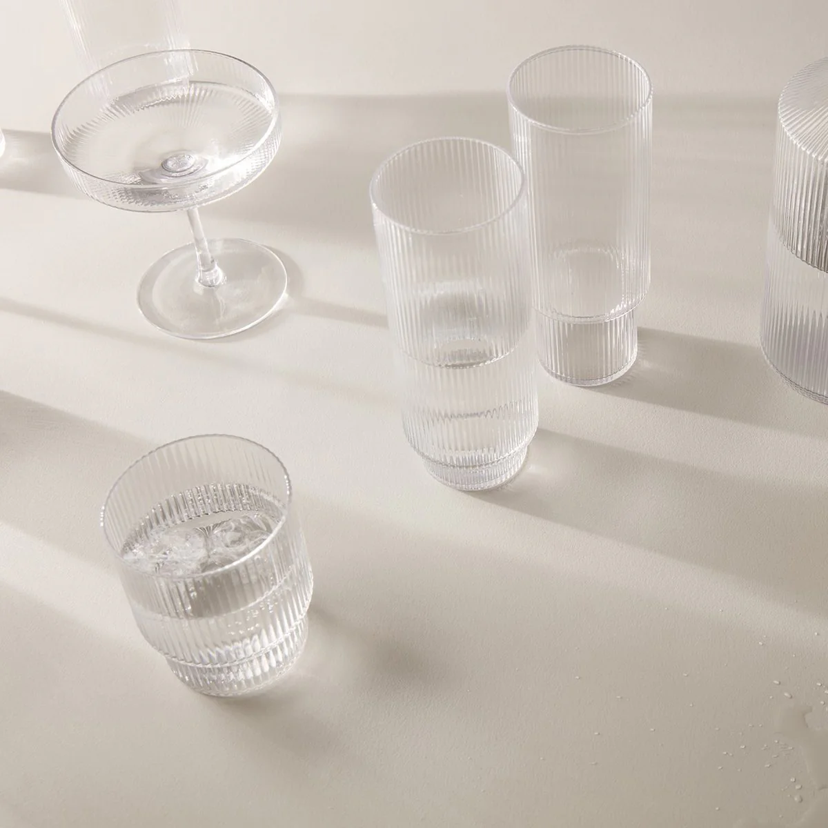 Ripple Champagne Saucer - Clear - Set of 2 - Image 6