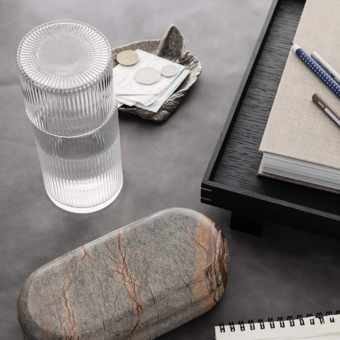 Ripple Glass Carafe Set - Clear - Image 3