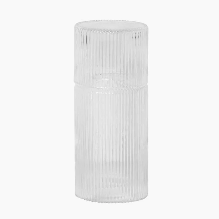 Ripple Glass Carafe Set - Clear - Image 4